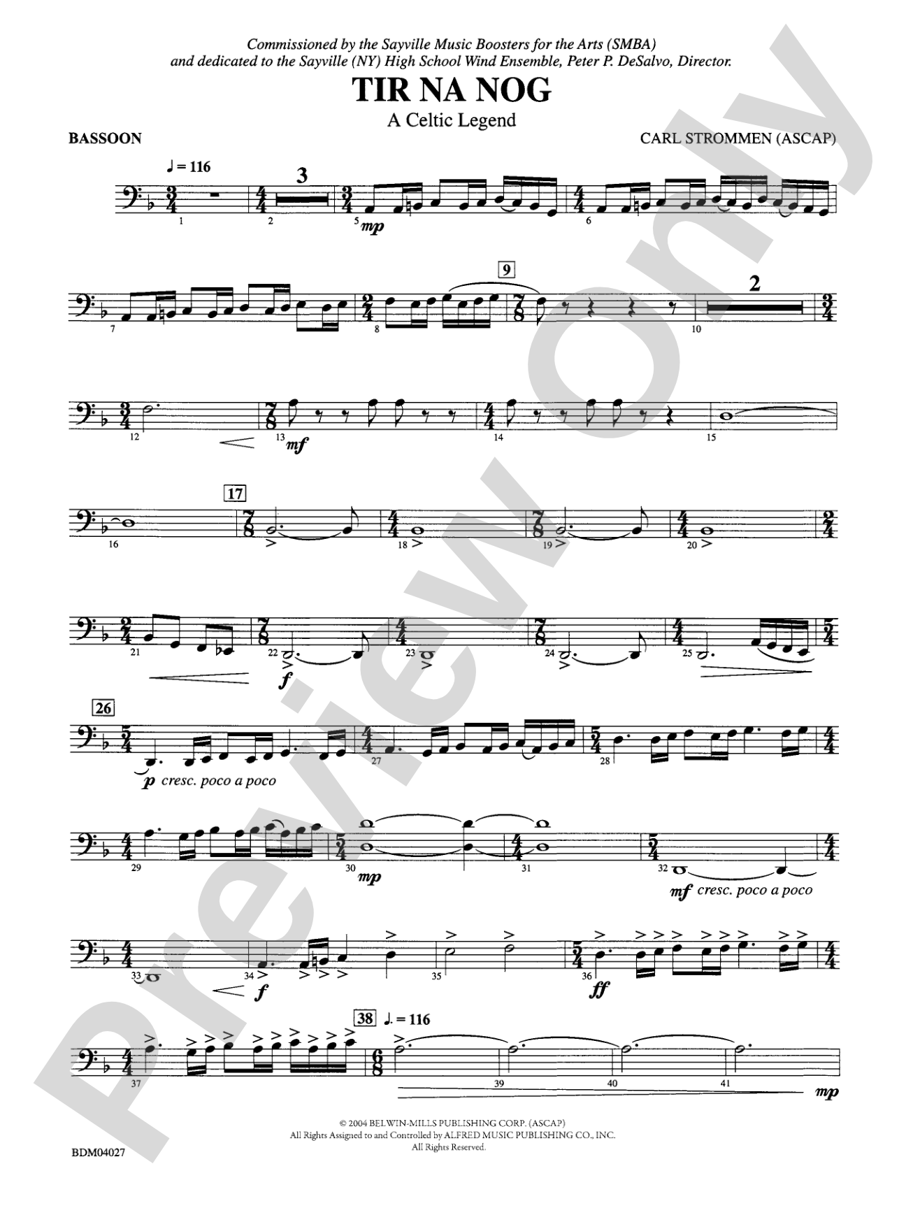 Tir Na Nog (A Celtic Legend): Bassoon