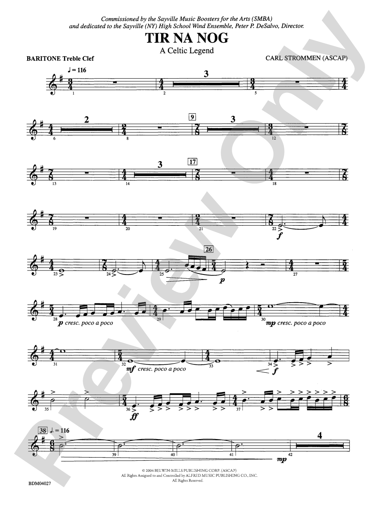 Tir Na Nog (A Celtic Legend): Baritone T.C.