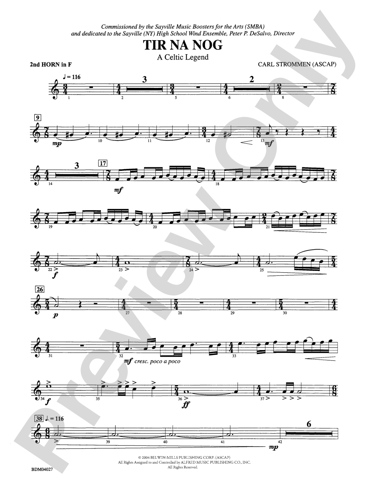Tir Na Nog (A Celtic Legend): 2nd F Horn