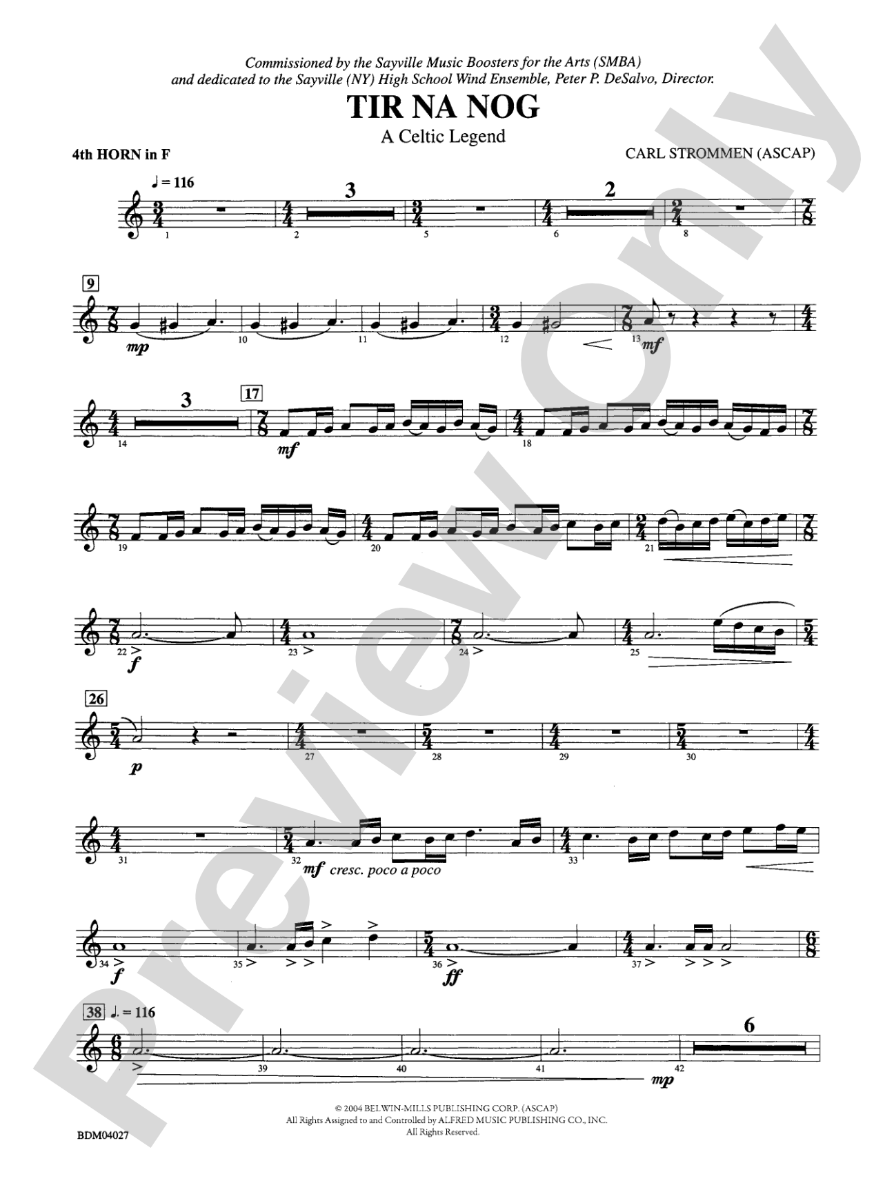 Tir Na Nog (A Celtic Legend): 4th F Horn