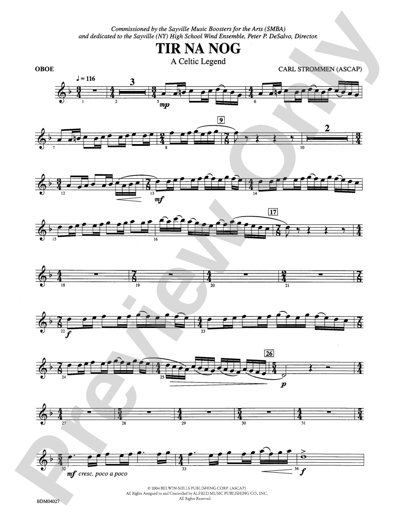 Tir Na Nog (A Celtic Legend): Oboe