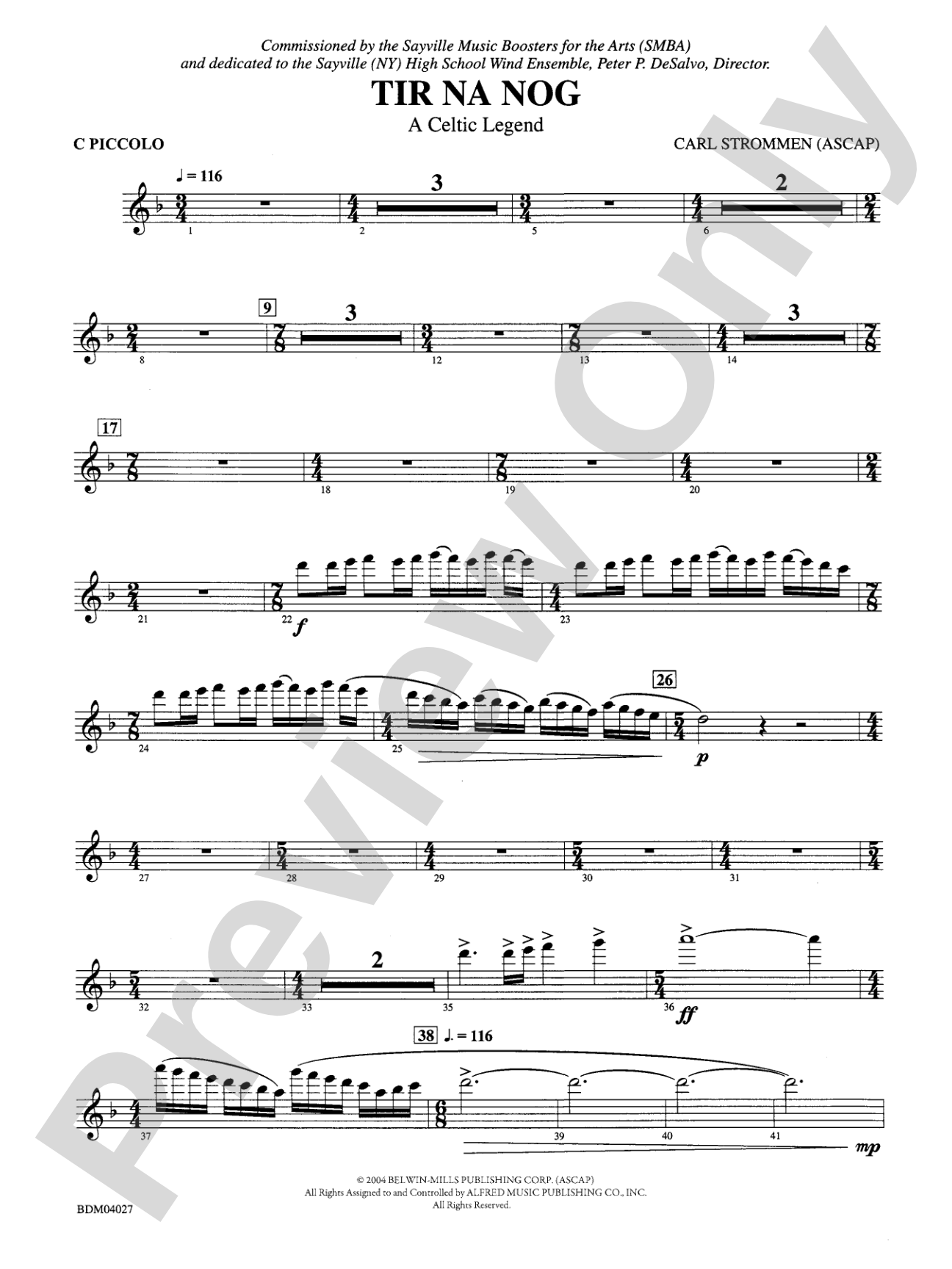 Tir Na Nog (A Celtic Legend): Piccolo