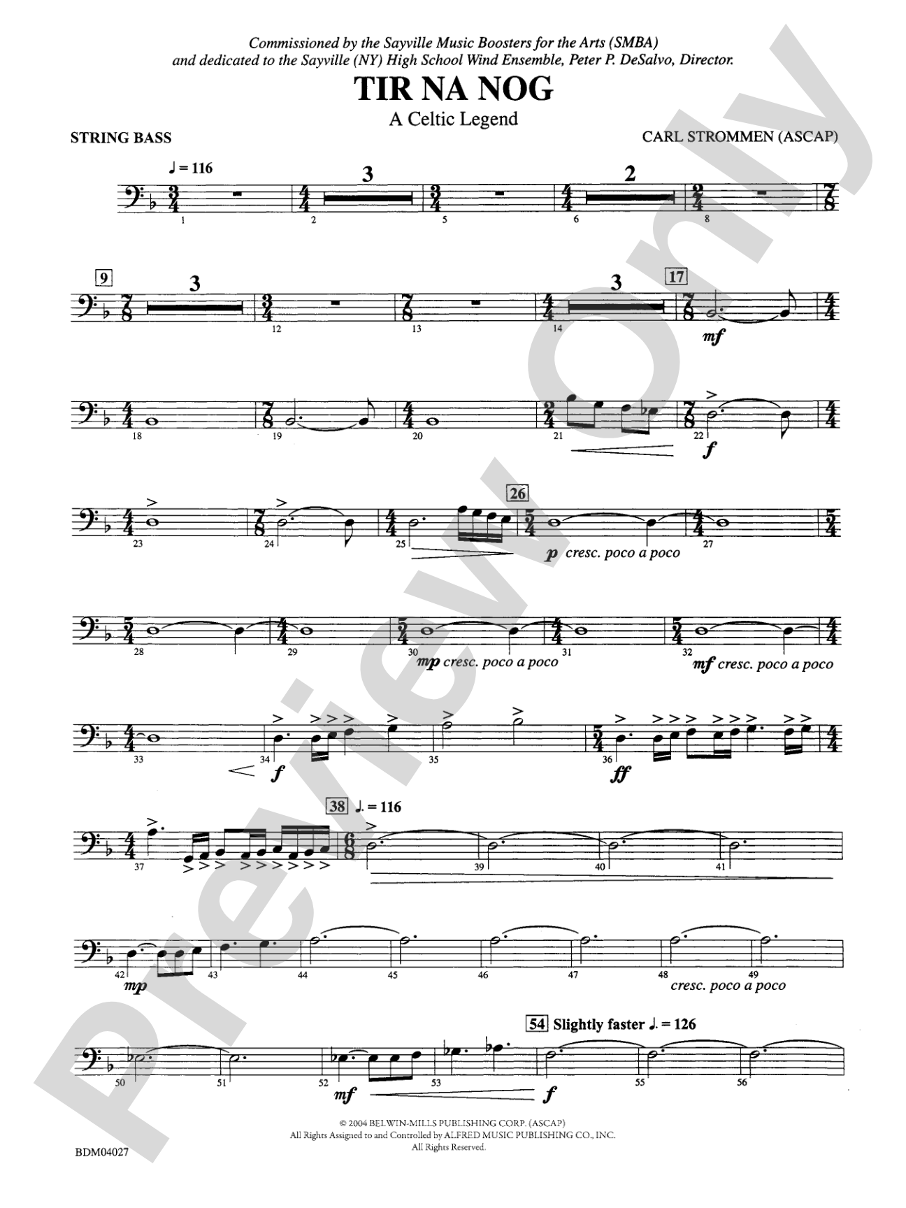 Tir Na Nog (A Celtic Legend): String Bass