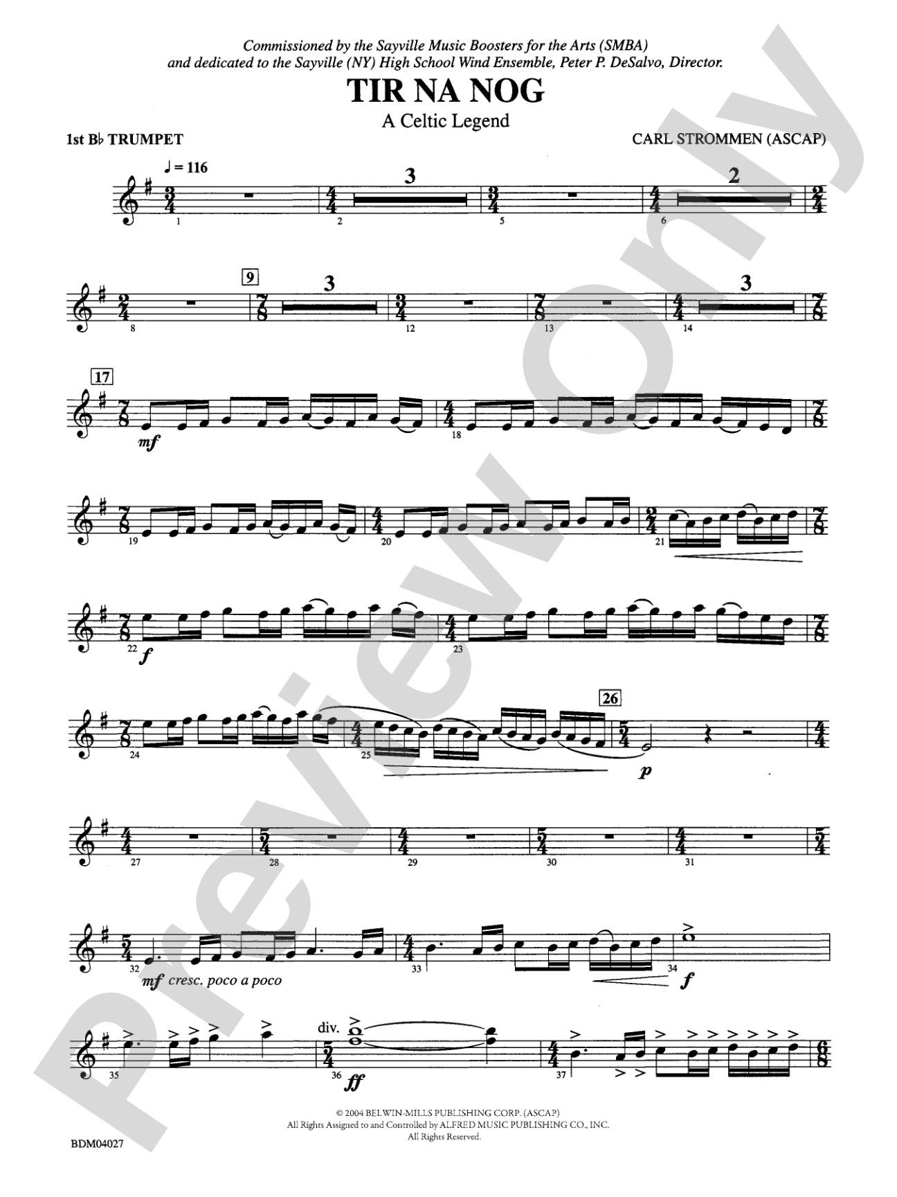 Tir Na Nog (A Celtic Legend): 1st B-flat Trumpet