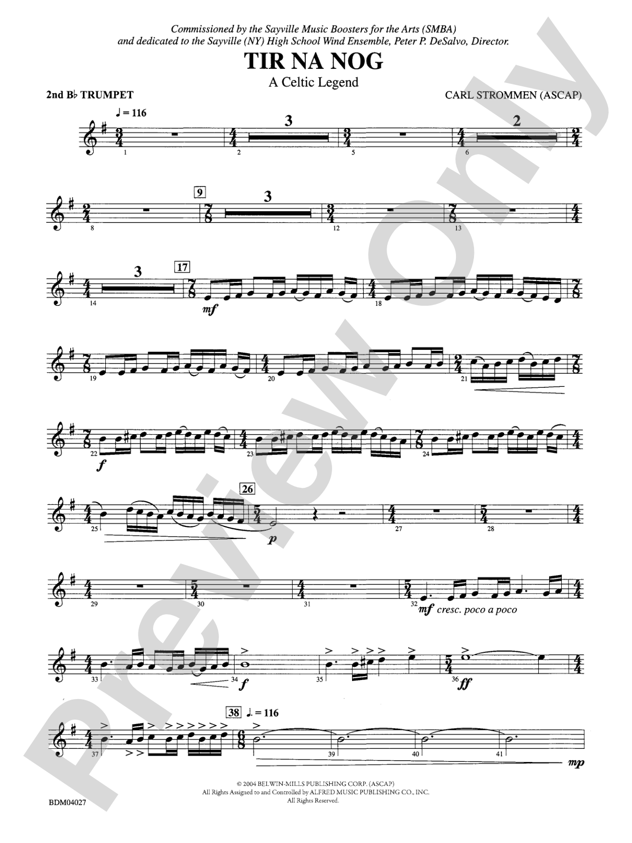 Tir Na Nog (A Celtic Legend): 2nd B-flat Trumpet