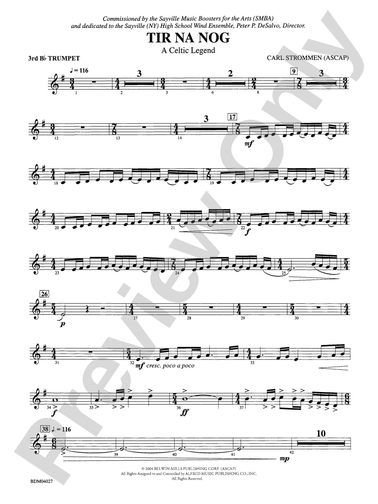 Tir Na Nog (A Celtic Legend): 3rd B-flat Trumpet