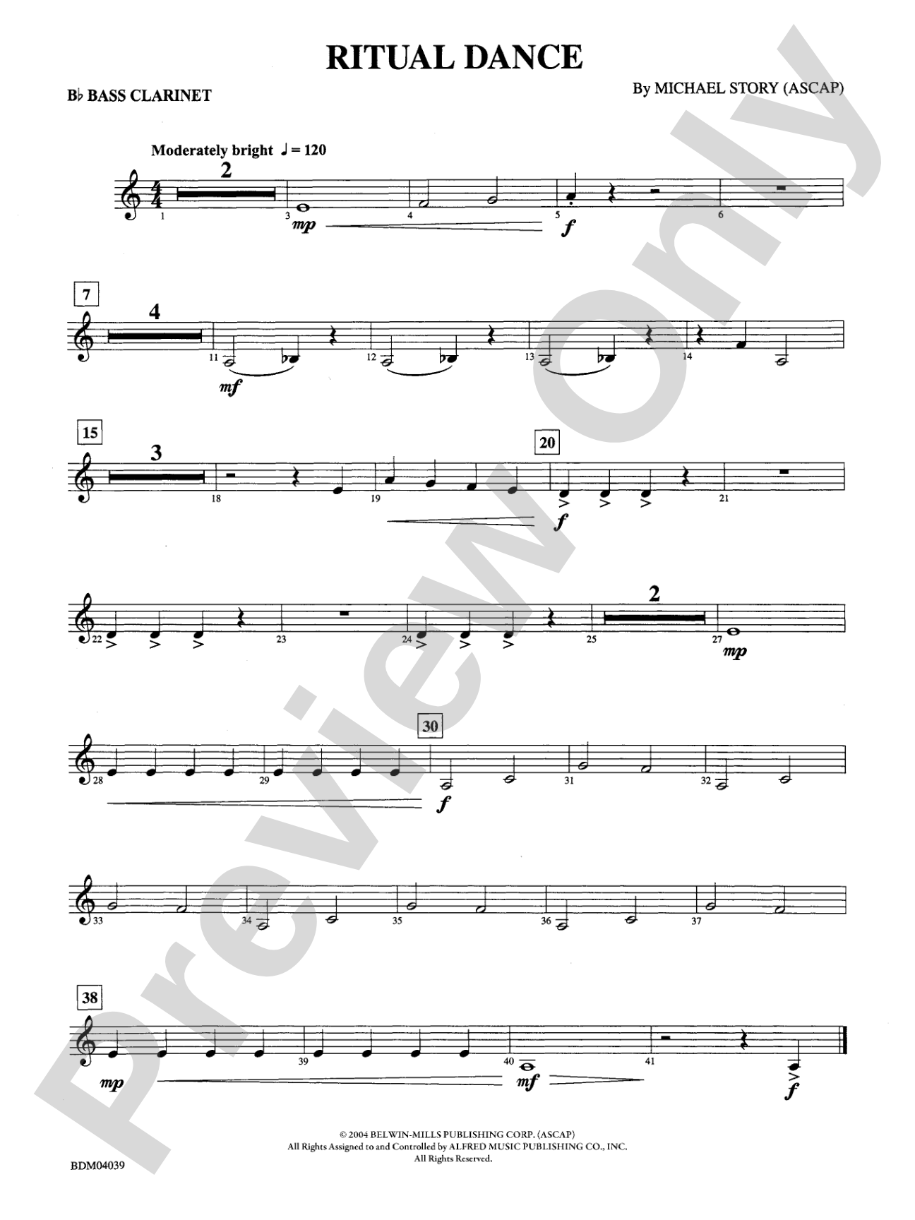 Ritual Dance: B-flat Bass Clarinet