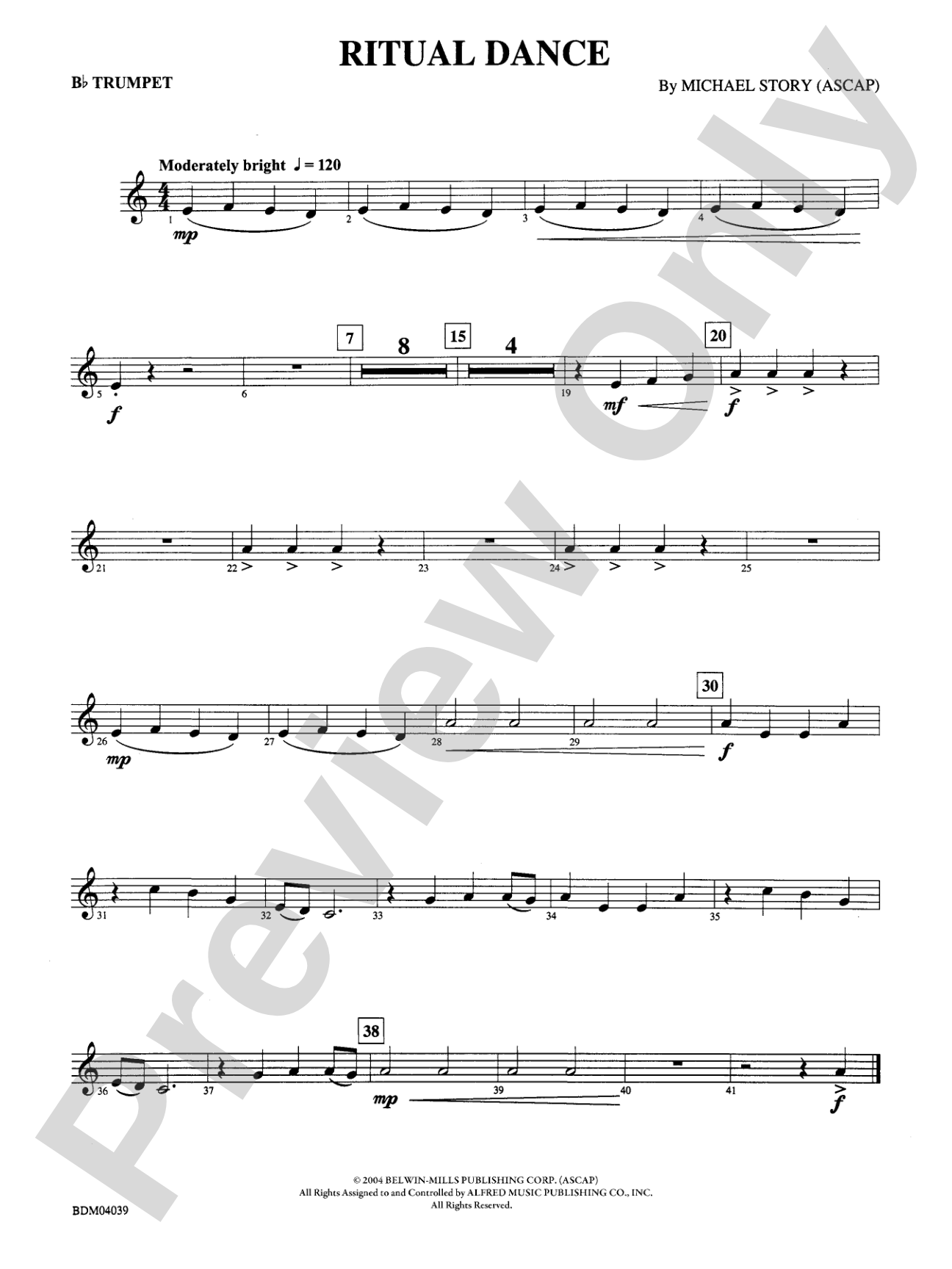 Ritual Dance: 1st B-flat Trumpet
