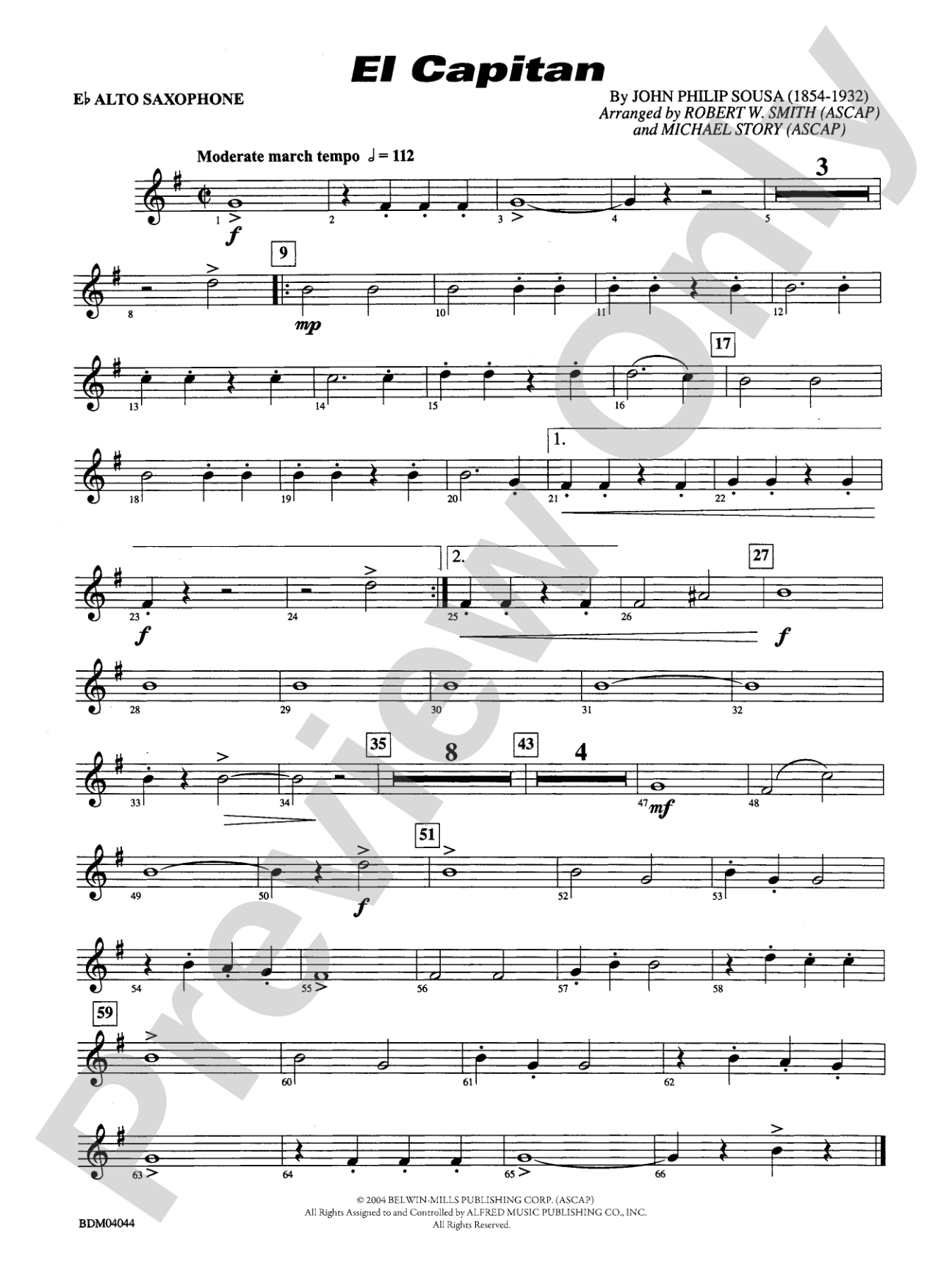 El Capitan: E-flat Alto Saxophone