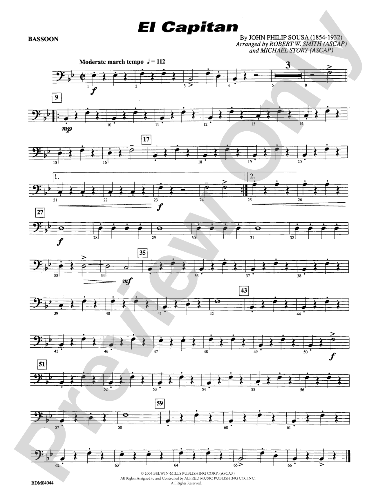 El Capitan: Bassoon