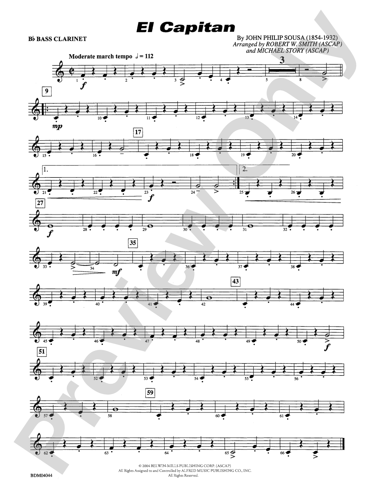 El Capitan: B-flat Bass Clarinet