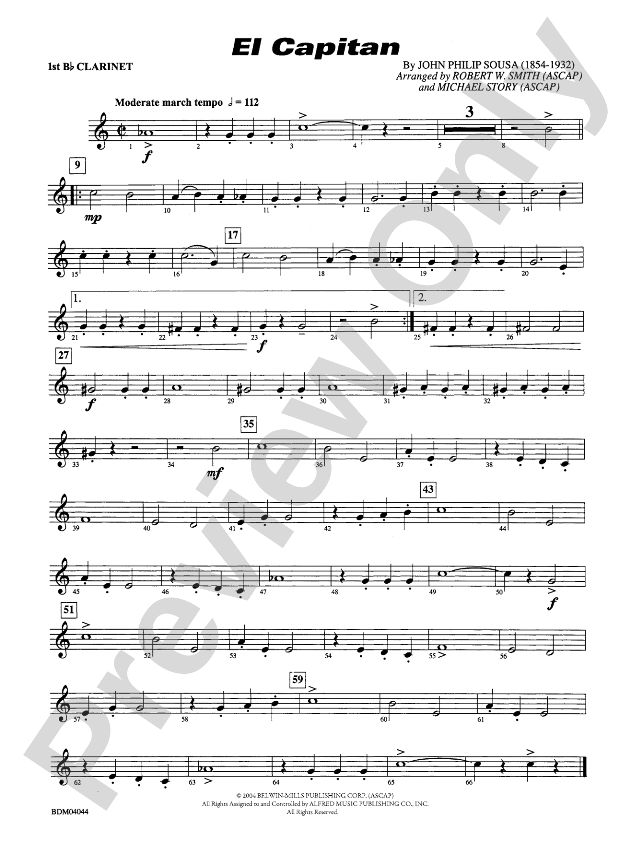 El Capitan: 1st B-flat Clarinet