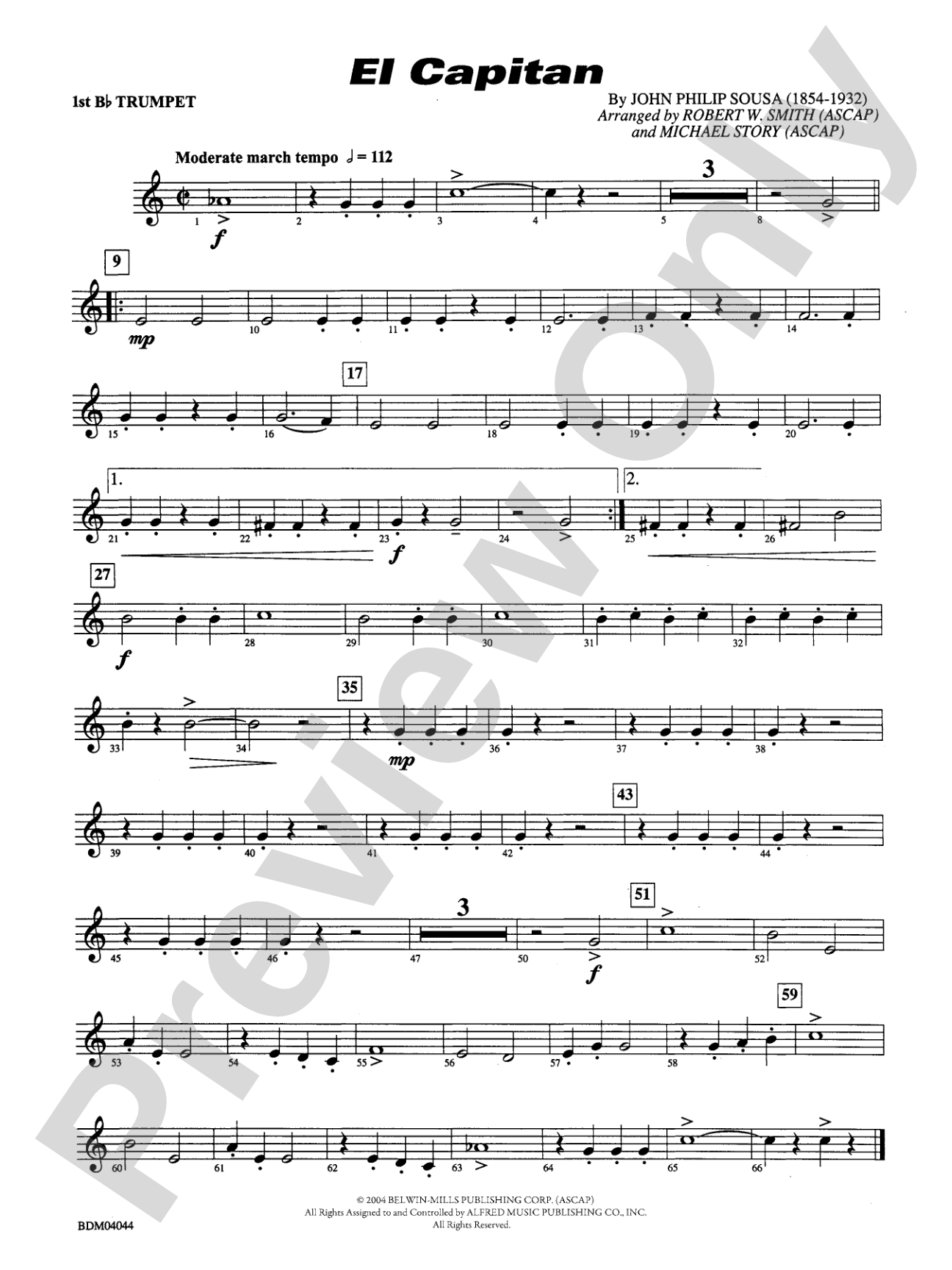 El Capitan: 1st B-flat Trumpet