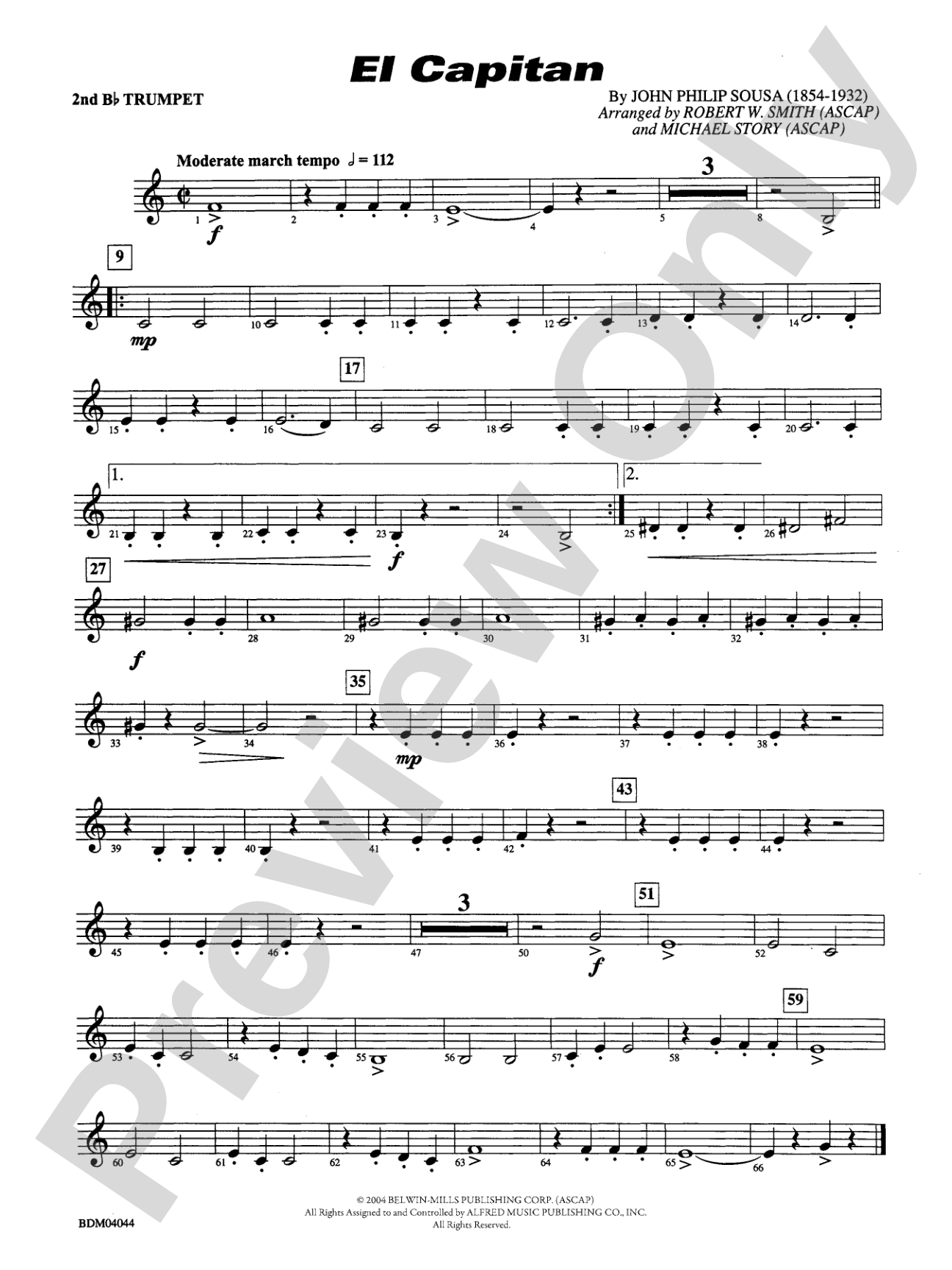 El Capitan: 2nd B-flat Trumpet