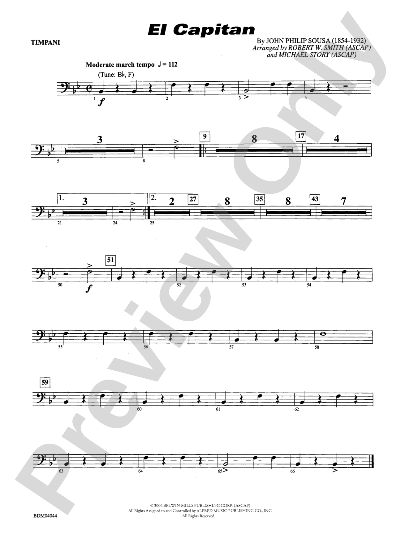 El Capitan: Timpani