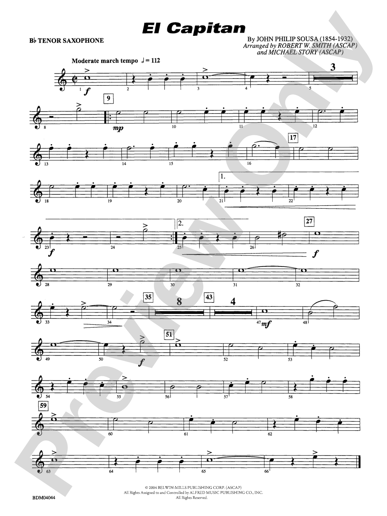 El Capitan: B-flat Tenor Saxophone
