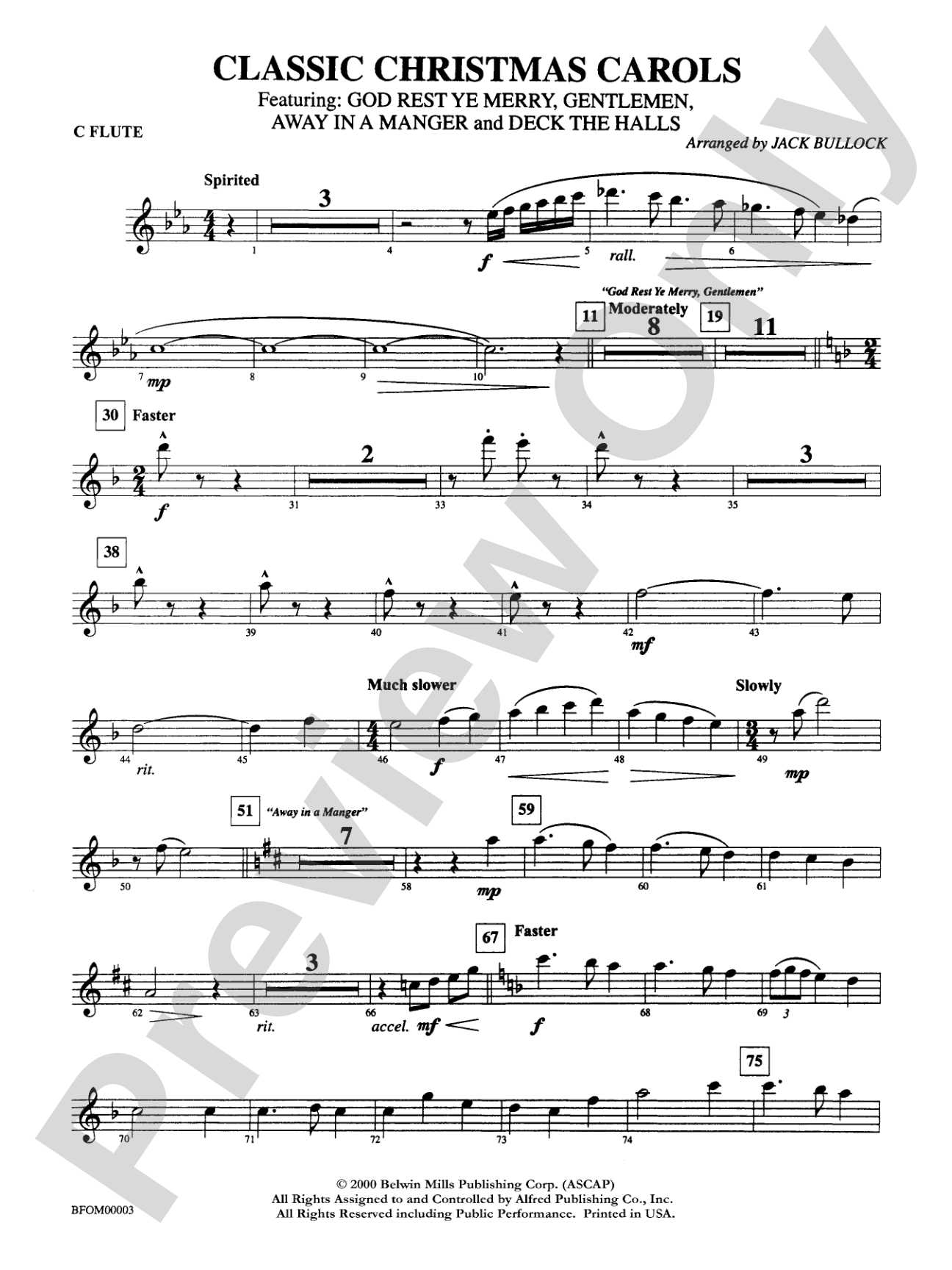 Classic Christmas Carols: Flute