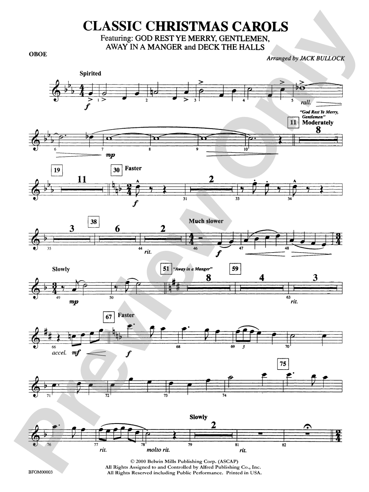 Classic Christmas Carols: Oboe