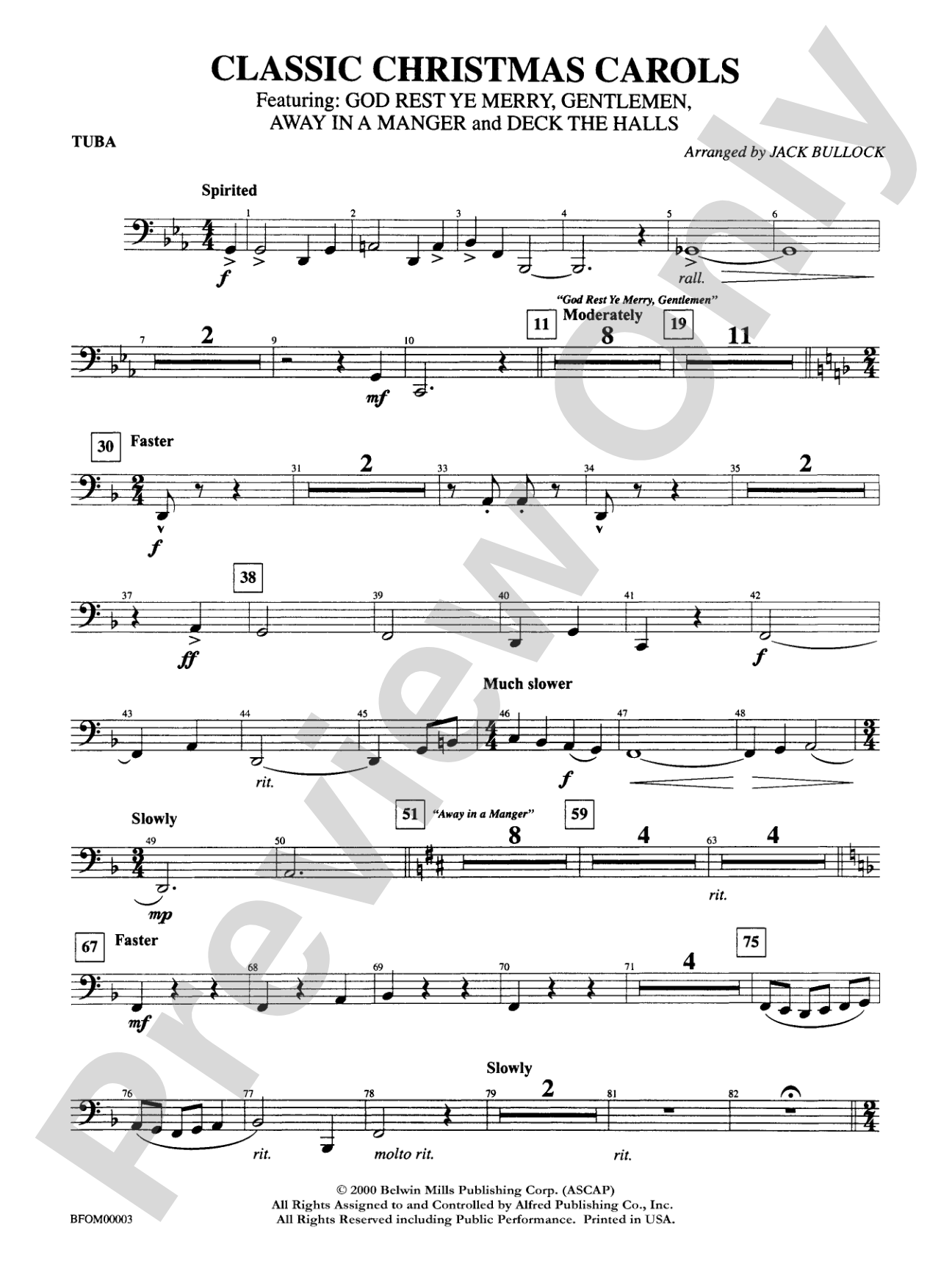 Classic Christmas Carols: Tuba