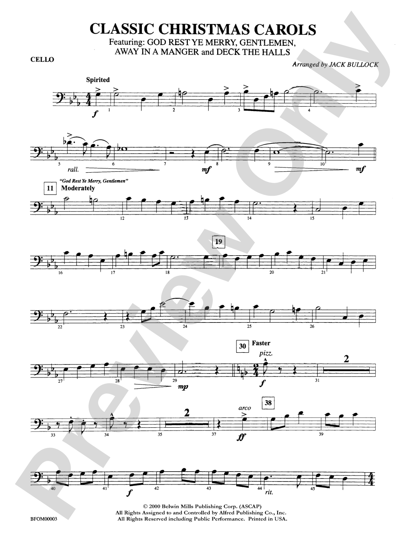 Classic Christmas Carols: Cello