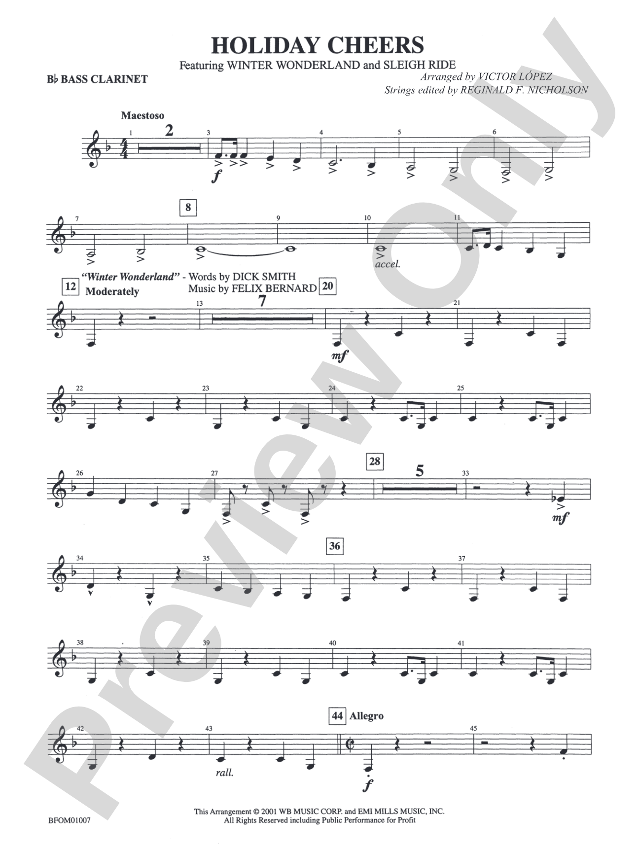 Holiday Cheers: B-flat Bass Clarinet