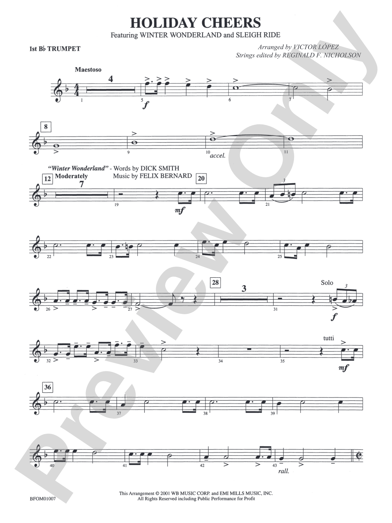 Holiday Cheers: 1st B-flat Trumpet