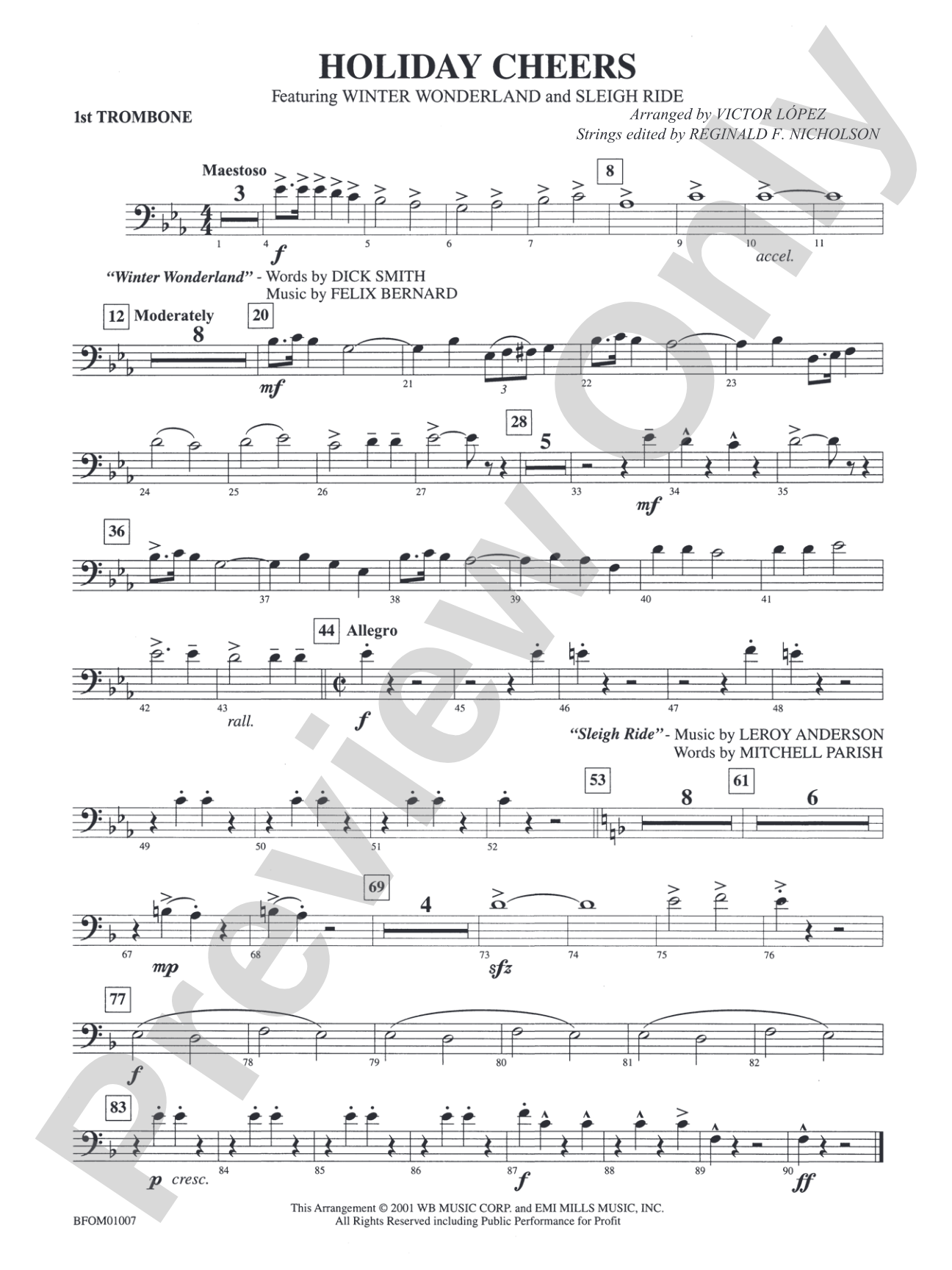 Holiday Cheers: 1st Trombone