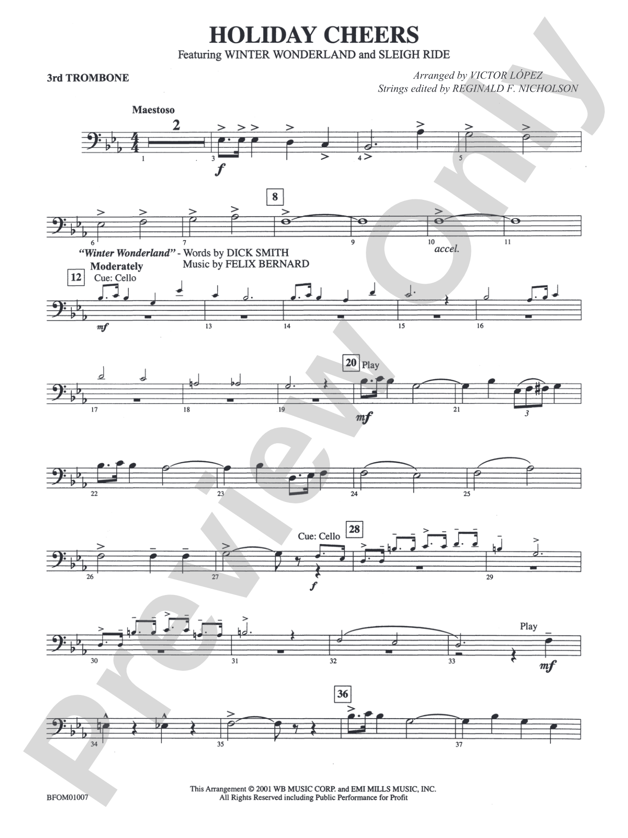 Holiday Cheers: 3rd Trombone