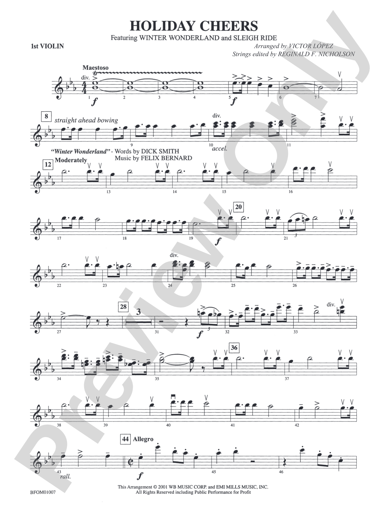 Holiday Cheers: 1st Violin