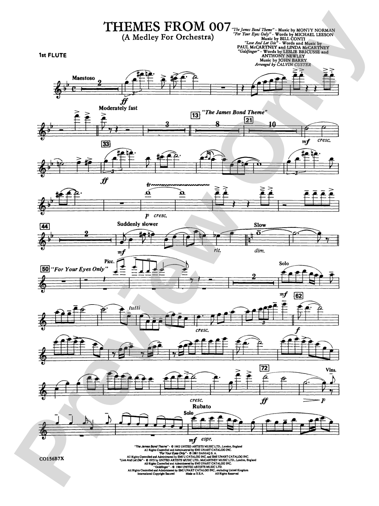 Themes from 007: Flute