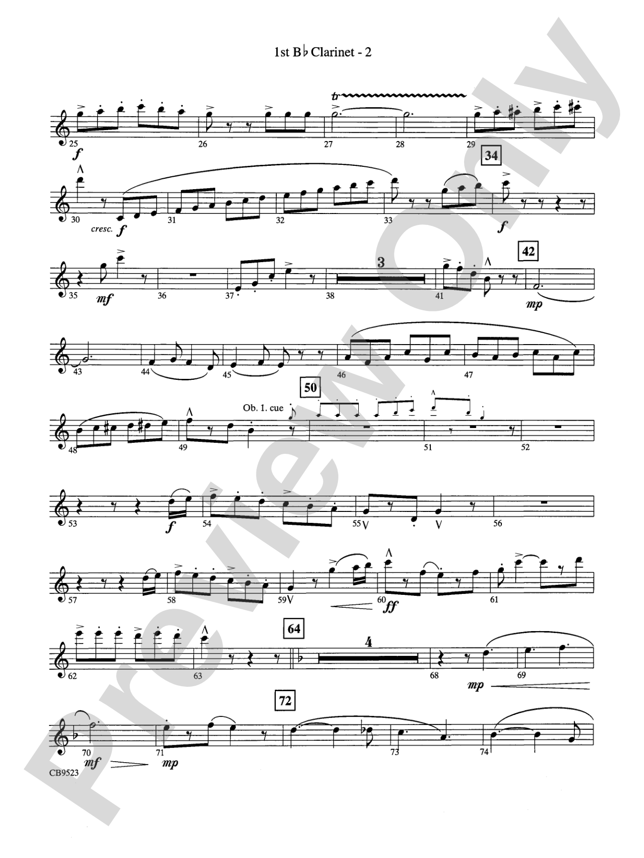 The Wizard of Oz (Medley): 1st B-flat Clarinet