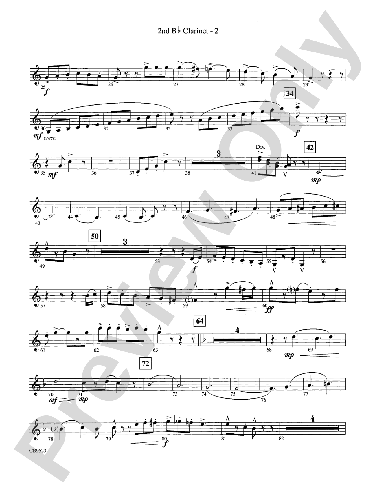 The Wizard of Oz (Medley): 2nd B-flat Clarinet