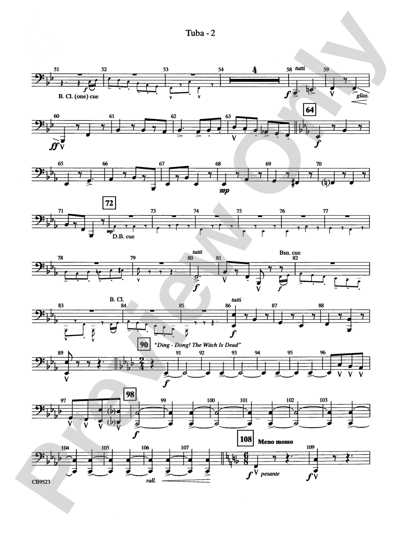 The Wizard of Oz (Medley): Tuba