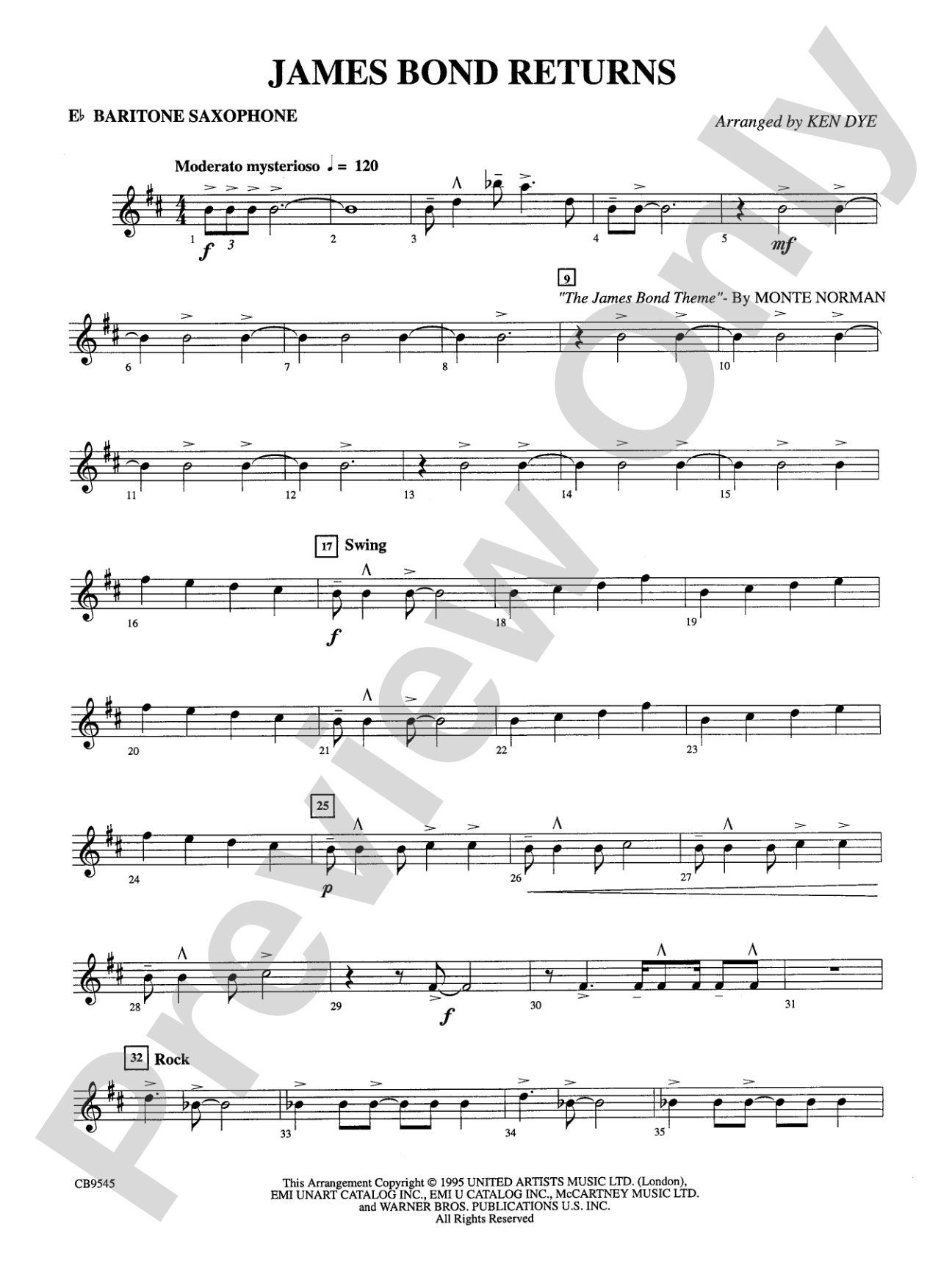James Bond Returns: E-flat Baritone Saxophone