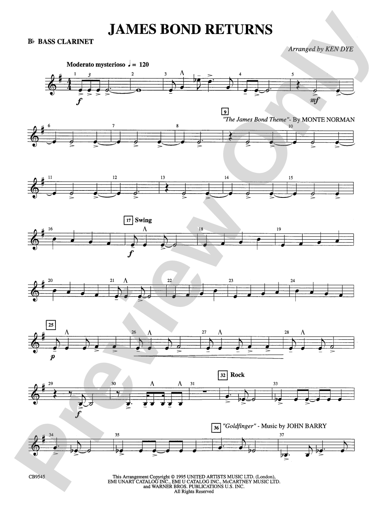 James Bond Returns: B-flat Bass Clarinet