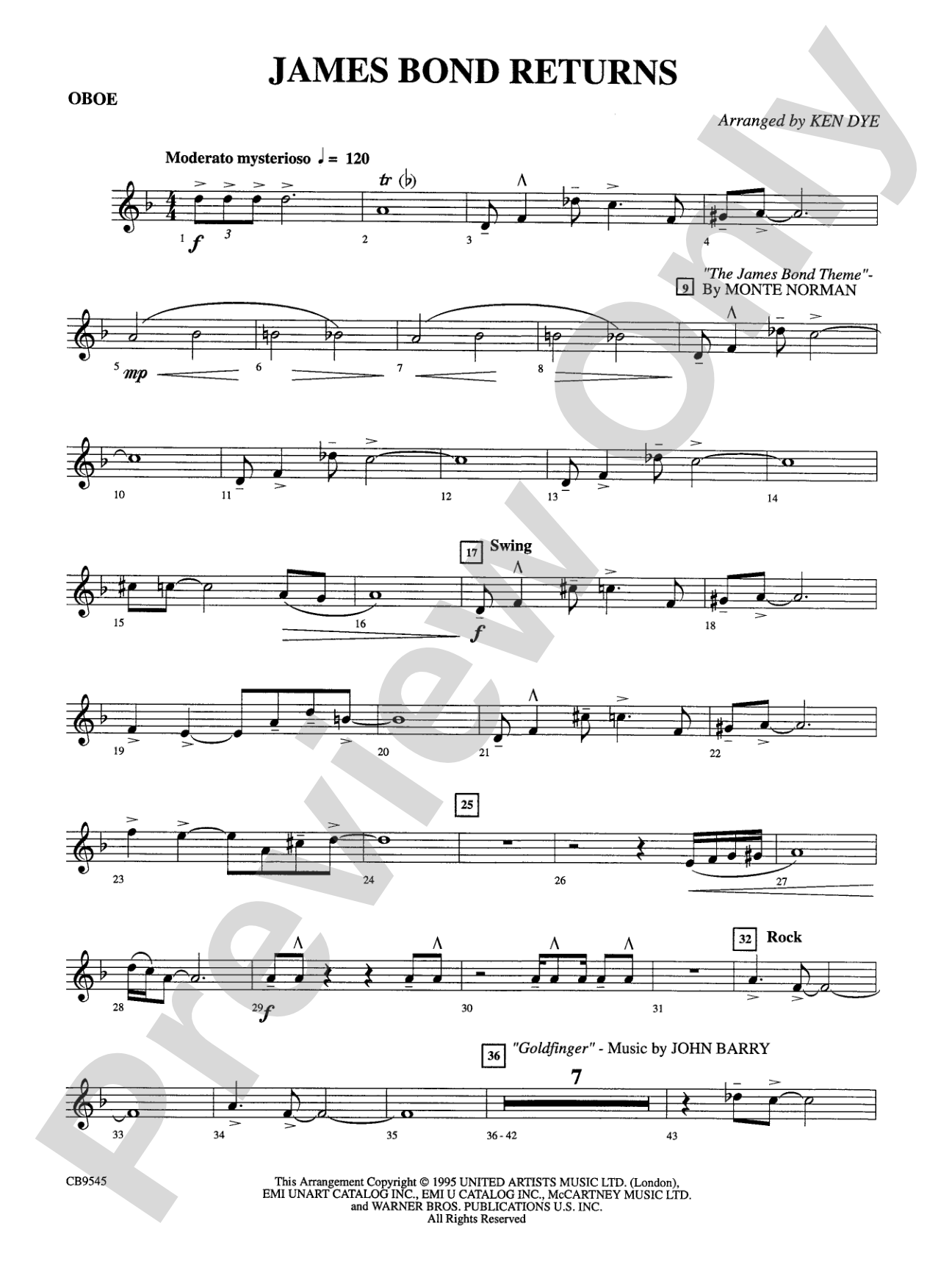 James Bond Returns: Oboe