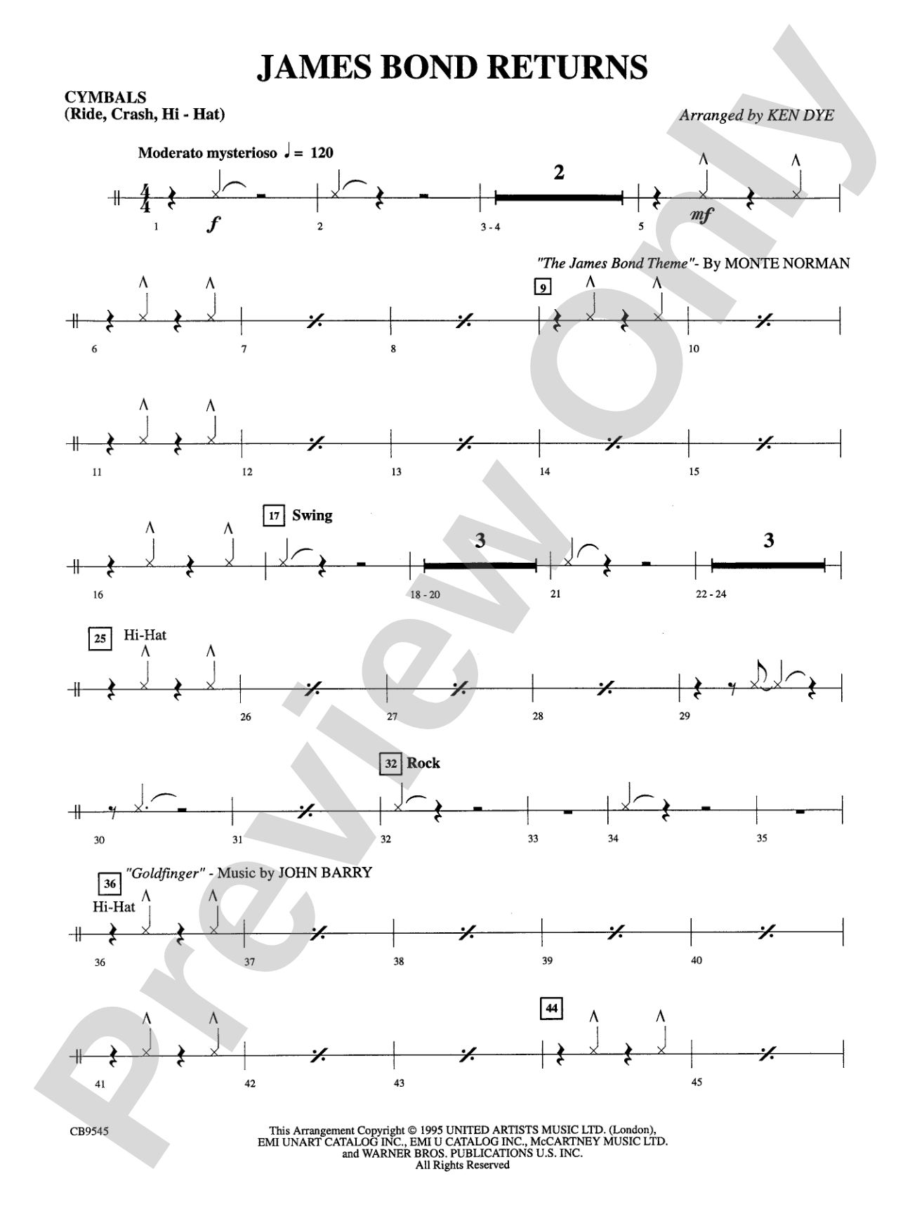 James Bond Returns: 1st Percussion