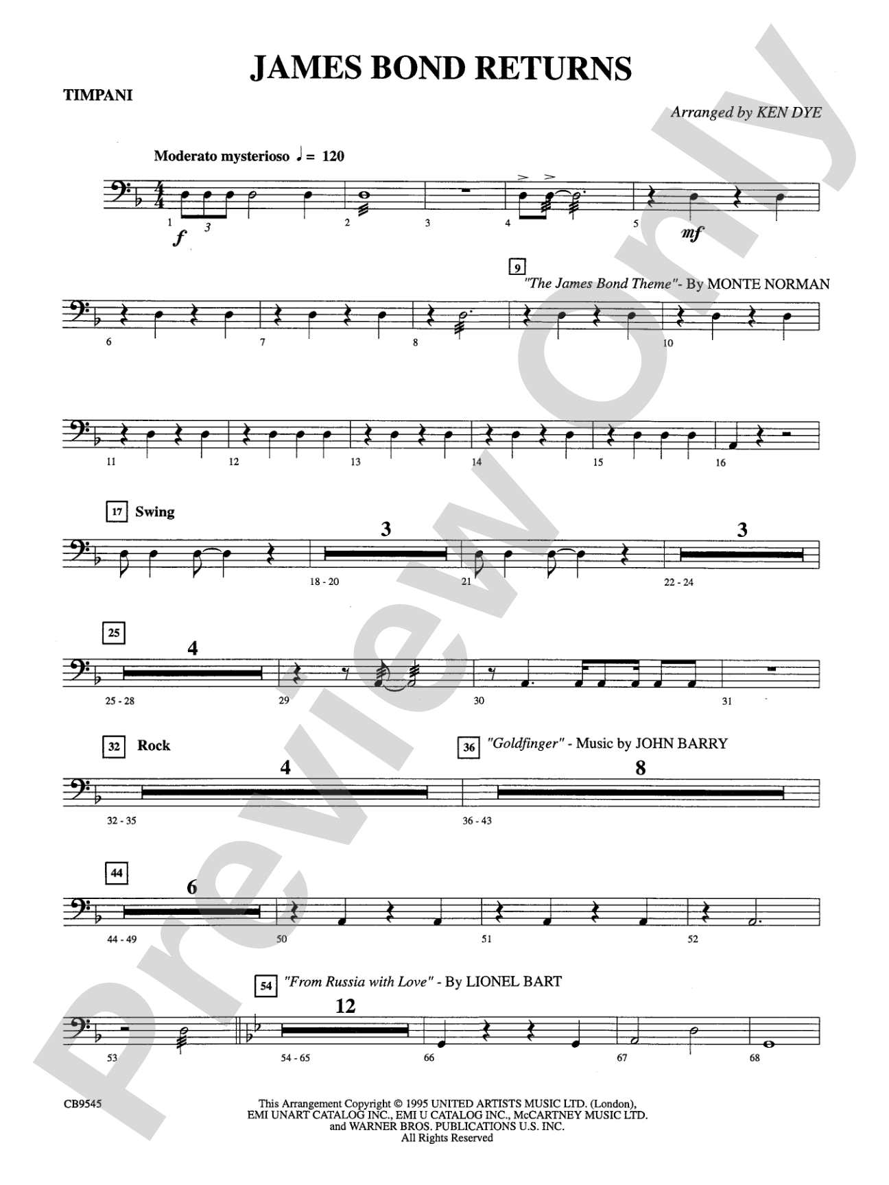 James Bond Returns: Timpani