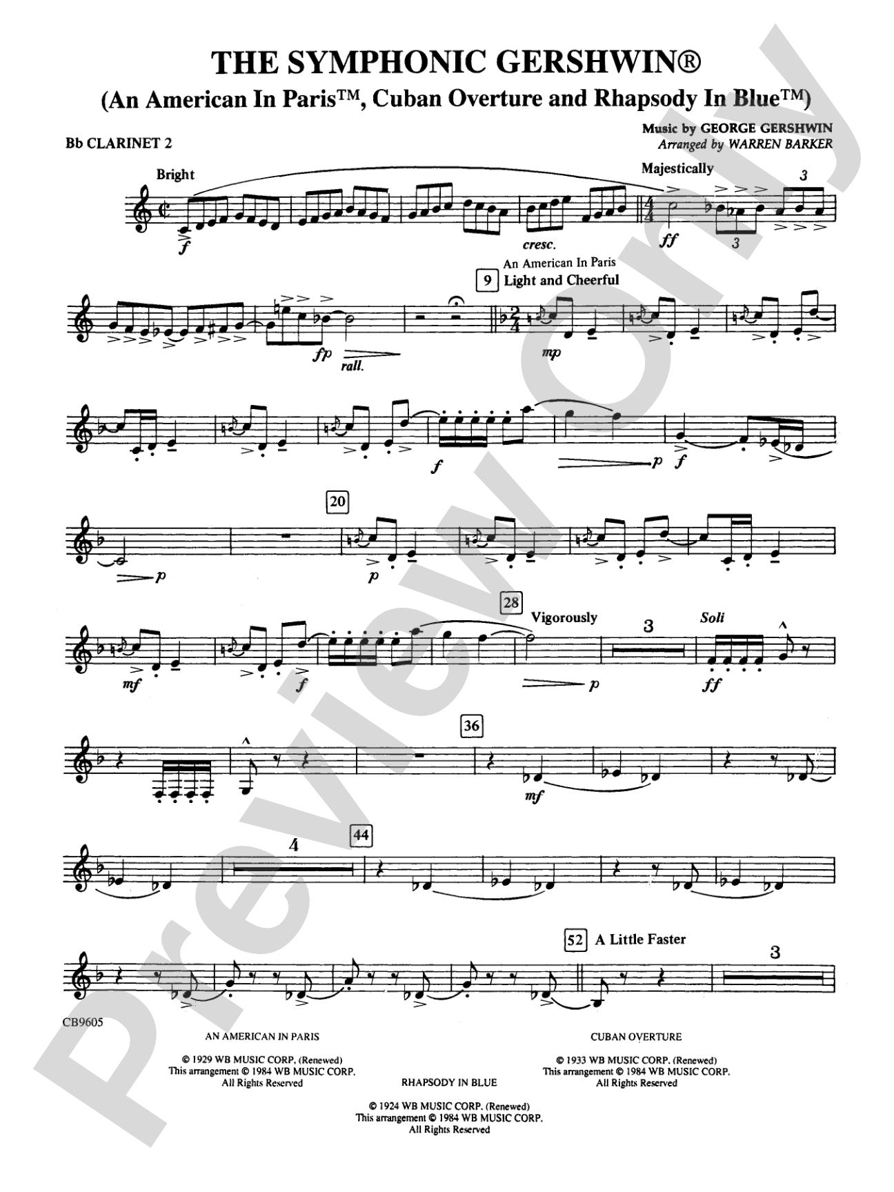 The Symphonic Gershwin: 2nd B-flat Clarinet