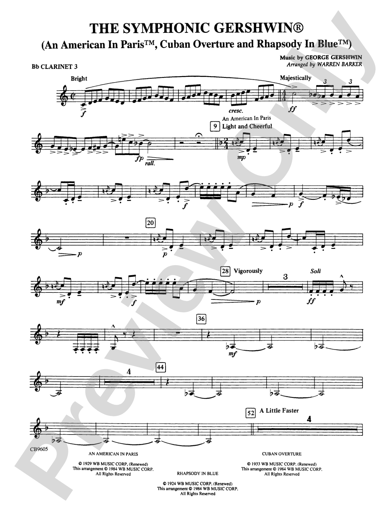 The Symphonic Gershwin: 3rd B-flat Clarinet