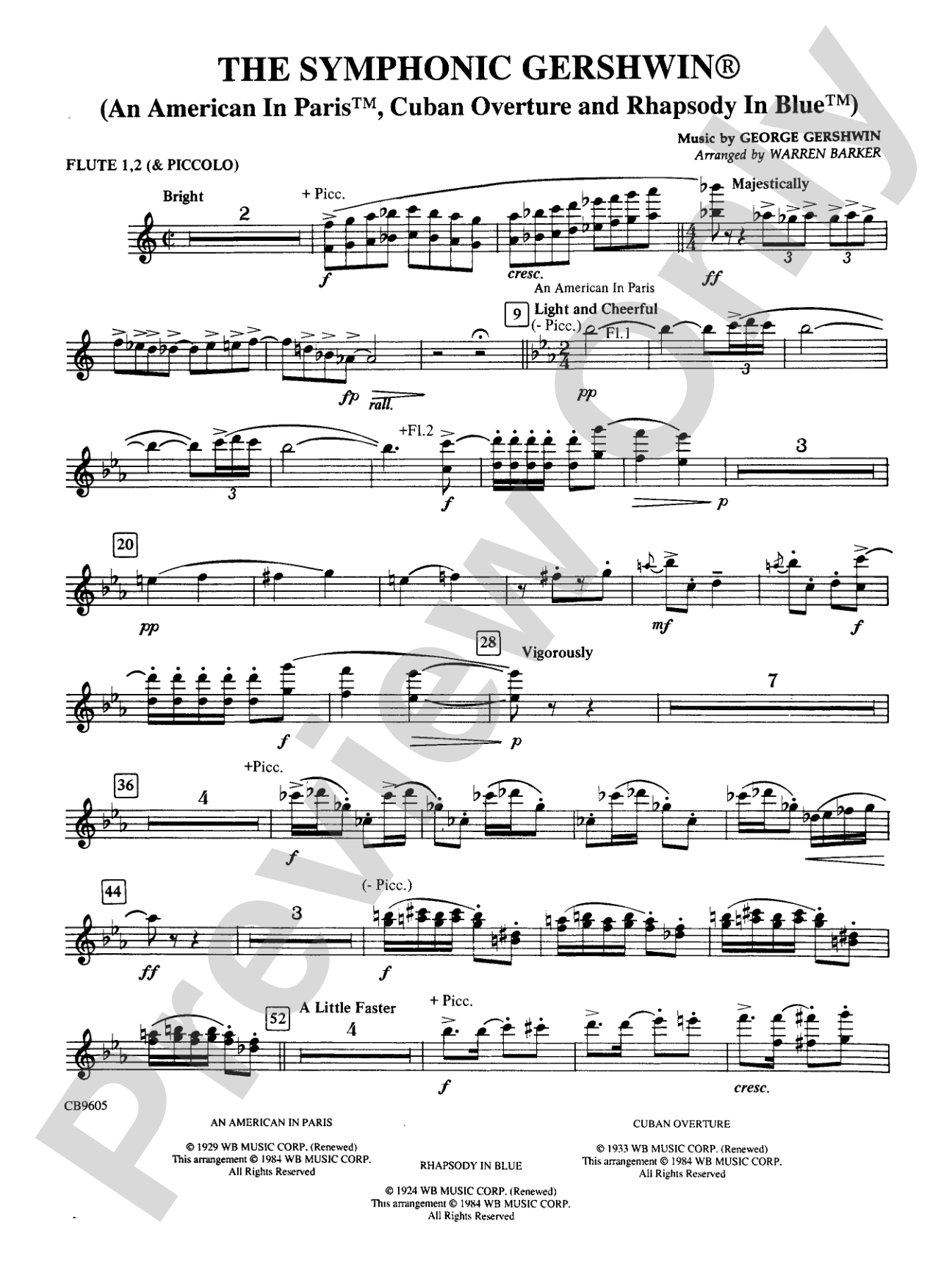 The Symphonic Gershwin: 1st & 2nd Flute