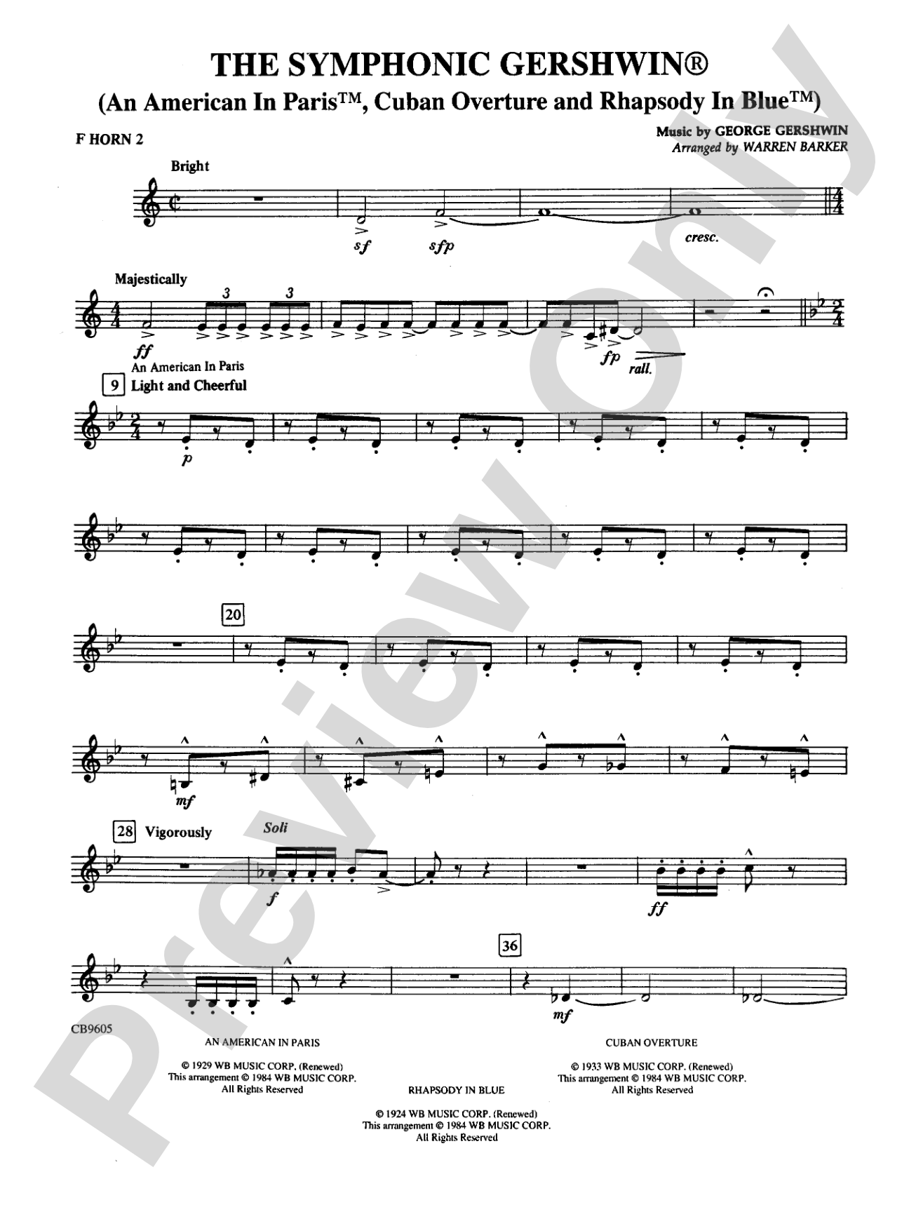The Symphonic Gershwin: 2nd F Horn