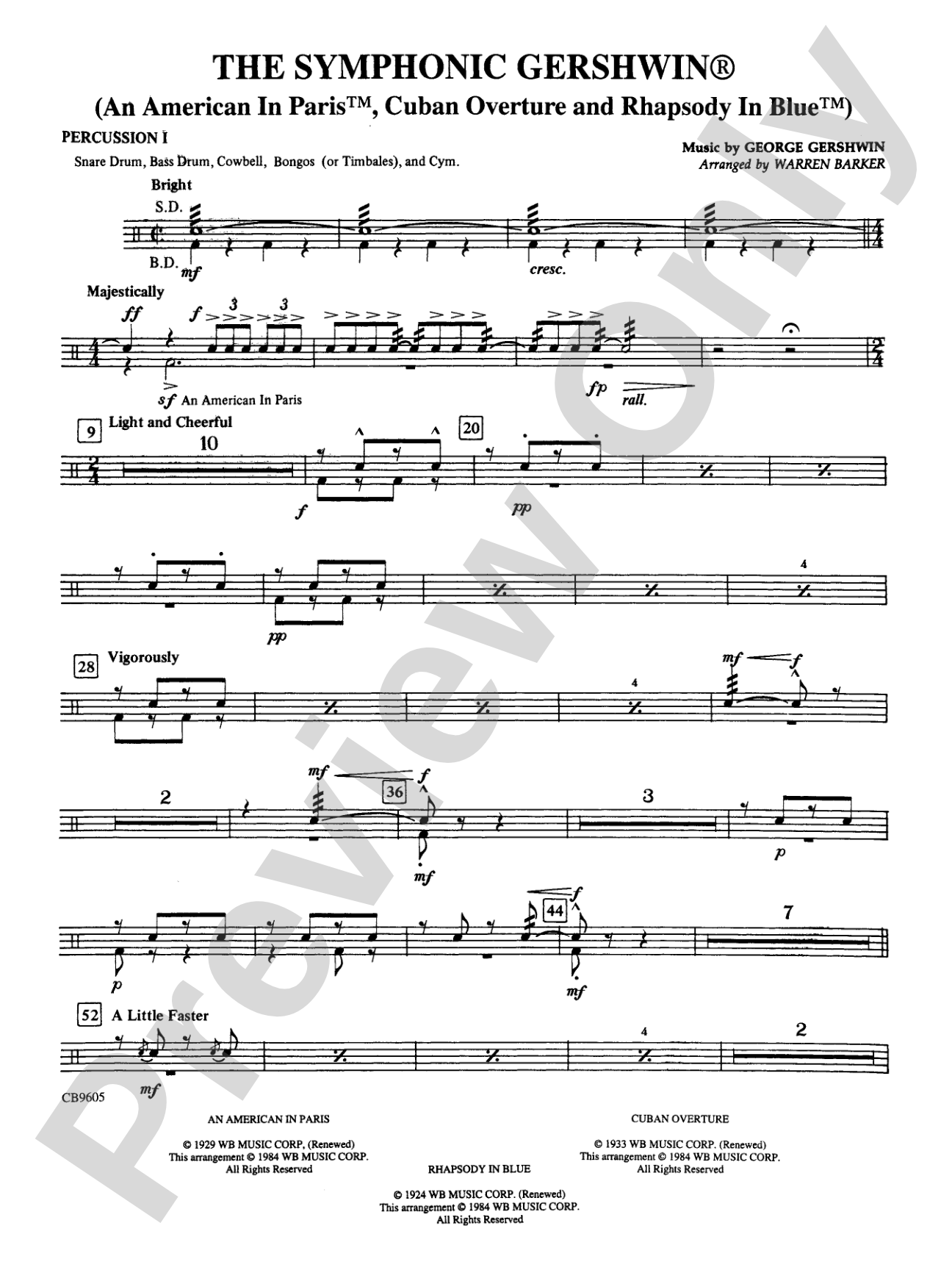 The Symphonic Gershwin: 1st Percussion