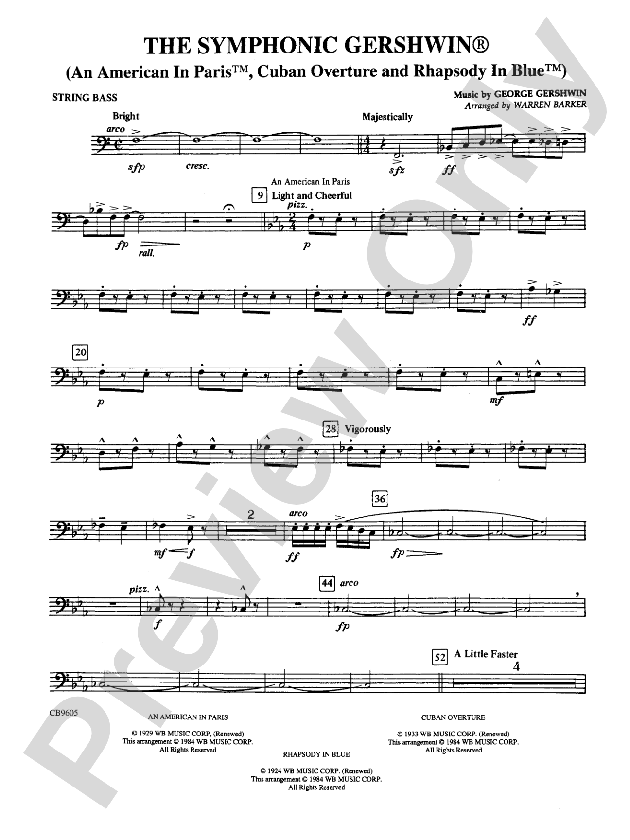 The Symphonic Gershwin: String Bass