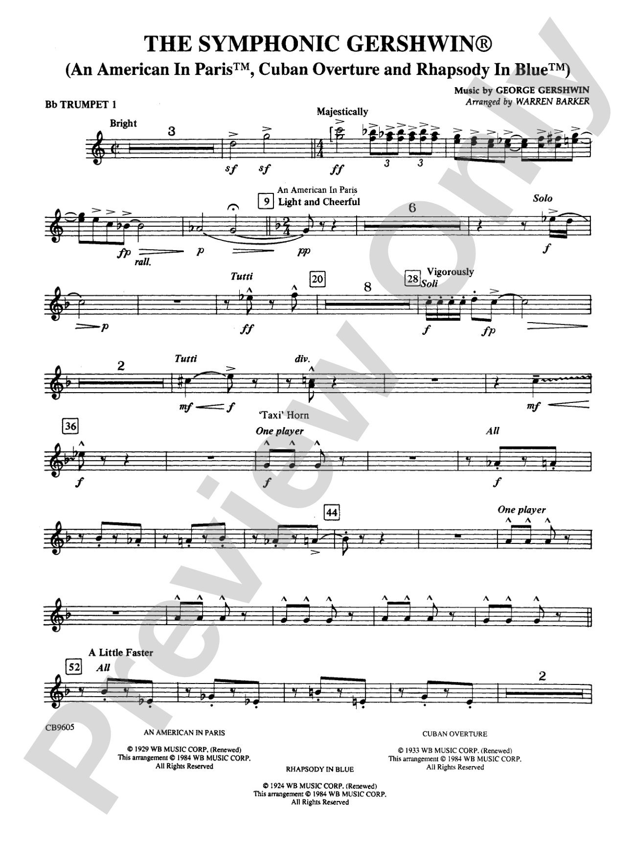 The Symphonic Gershwin: 1st B-flat Trumpet