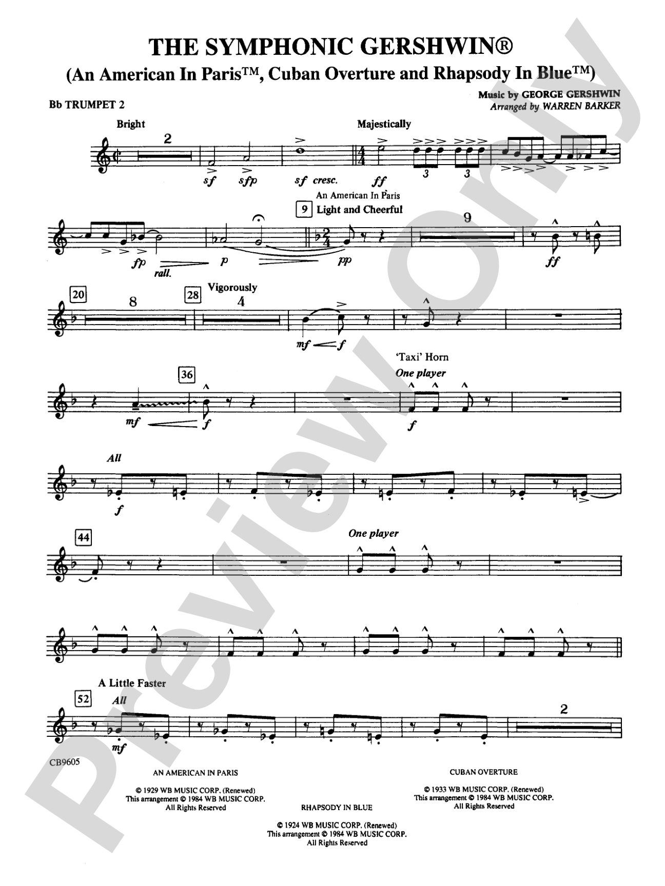 The Symphonic Gershwin: 2nd B-flat Trumpet