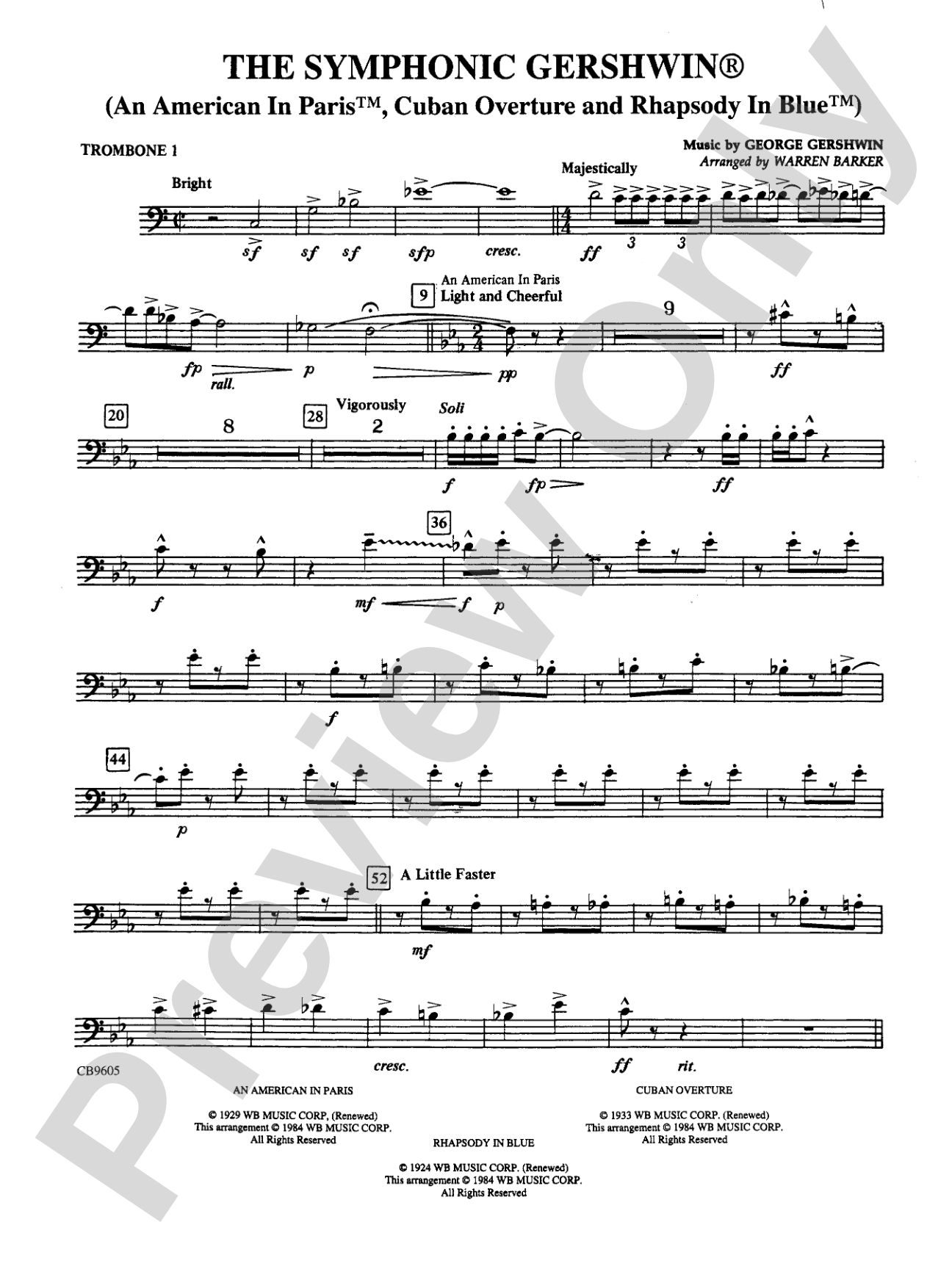 The Symphonic Gershwin: 1st Trombone