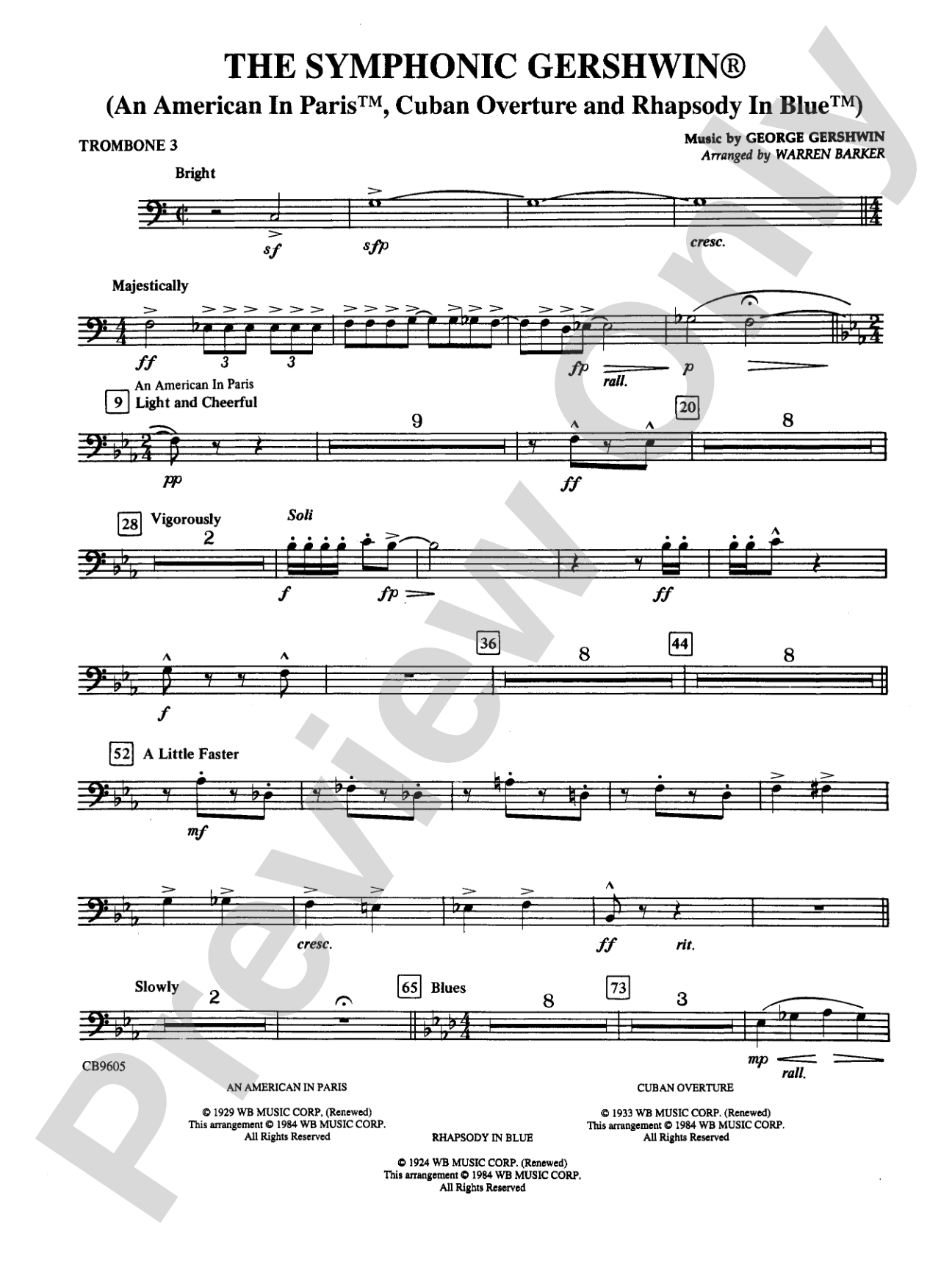 The Symphonic Gershwin: 3rd Trombone