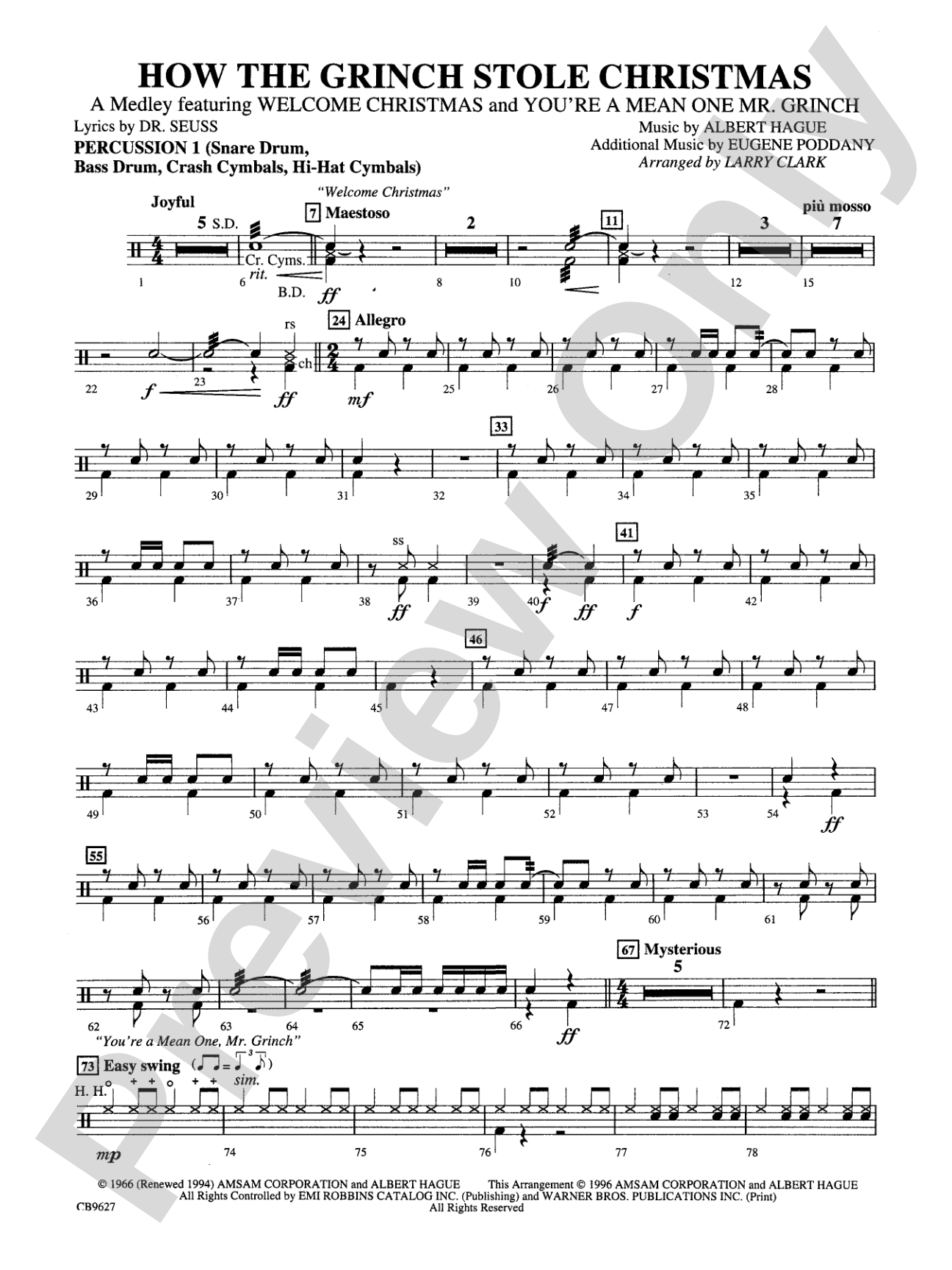 How the Grinch Stole Christmas: 1st Percussion