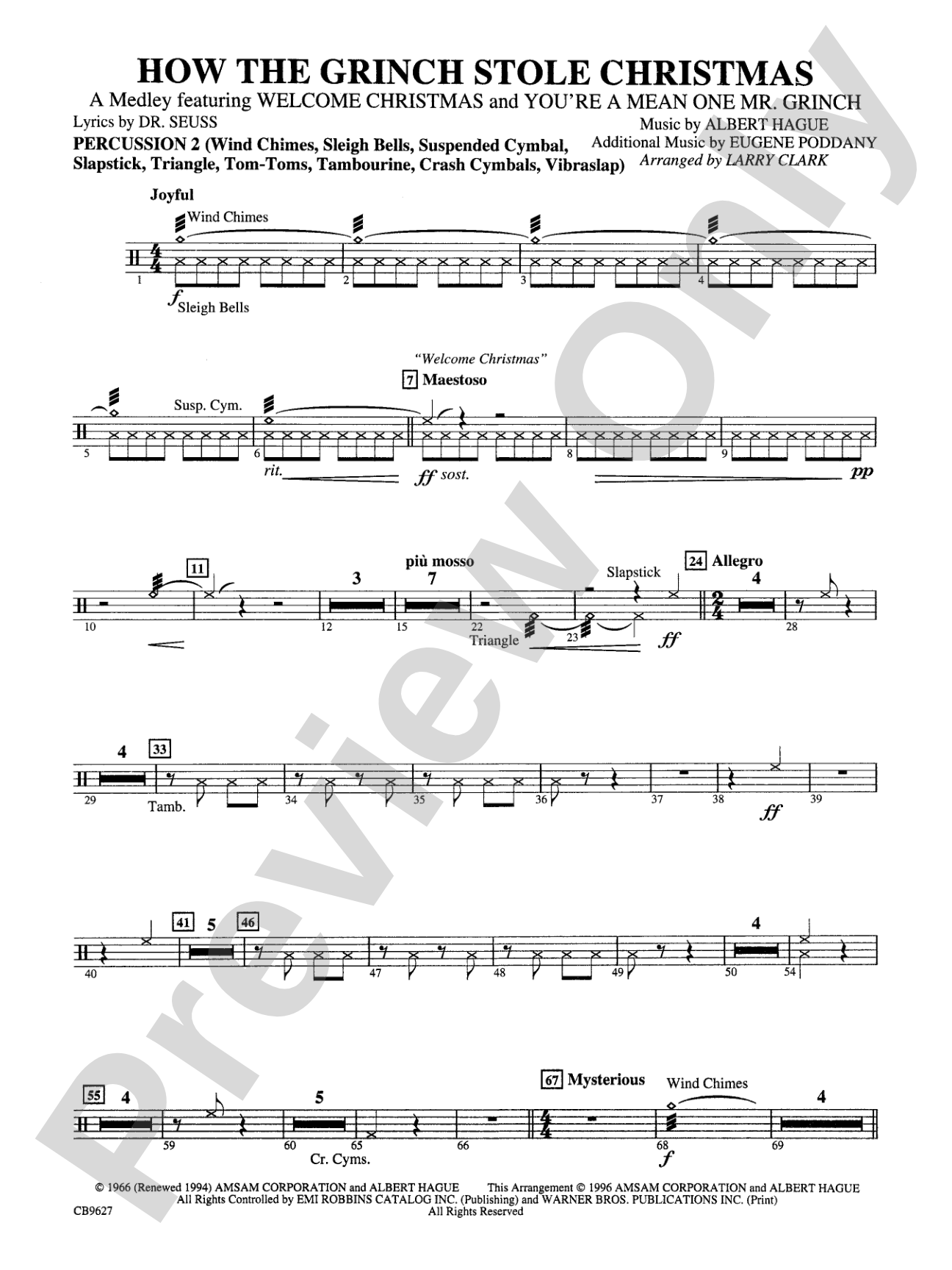 How the Grinch Stole Christmas: 2nd Percussion